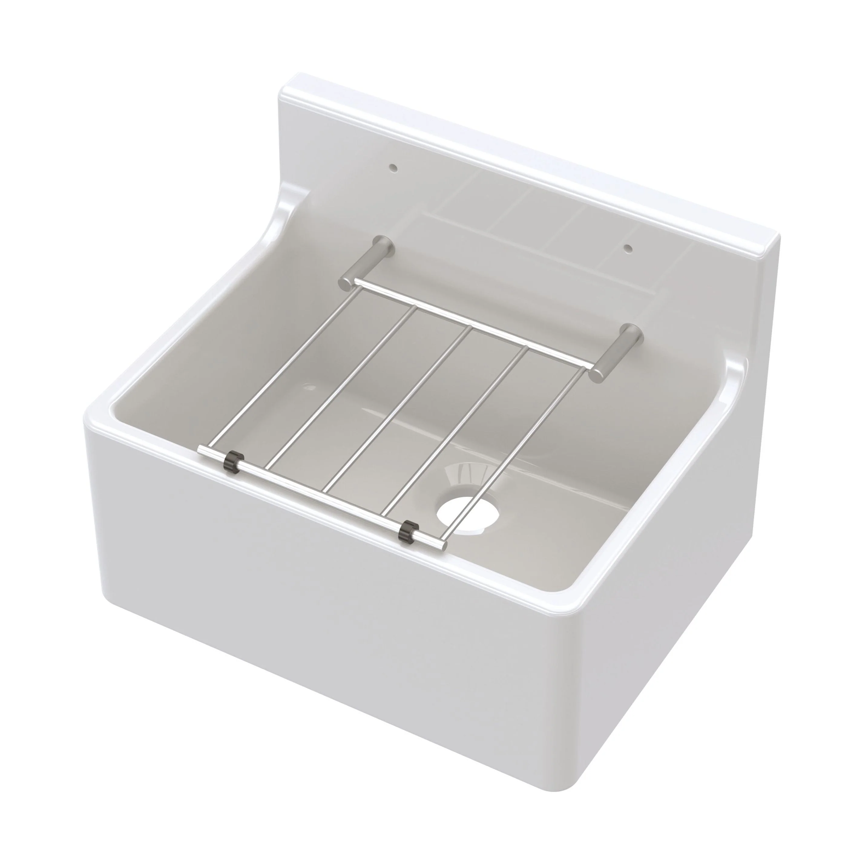 Single Bowl  Fireclay Ceramic Cleaner Sink w.Grid - Multiple Sizes and Accessories - Image 48