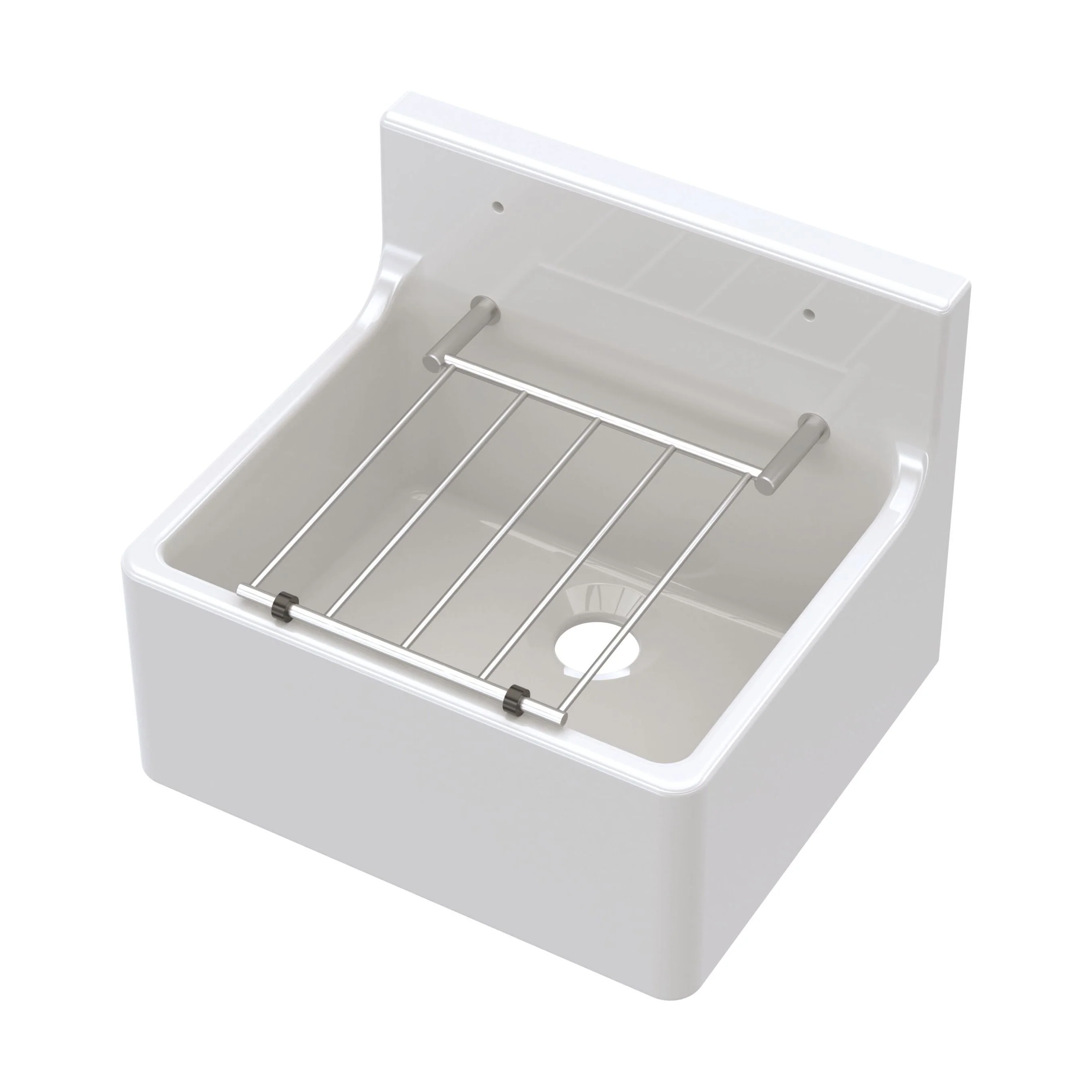 Single Bowl  Fireclay Ceramic Cleaner Sink w.Grid - Multiple Sizes and Accessories - Image 51