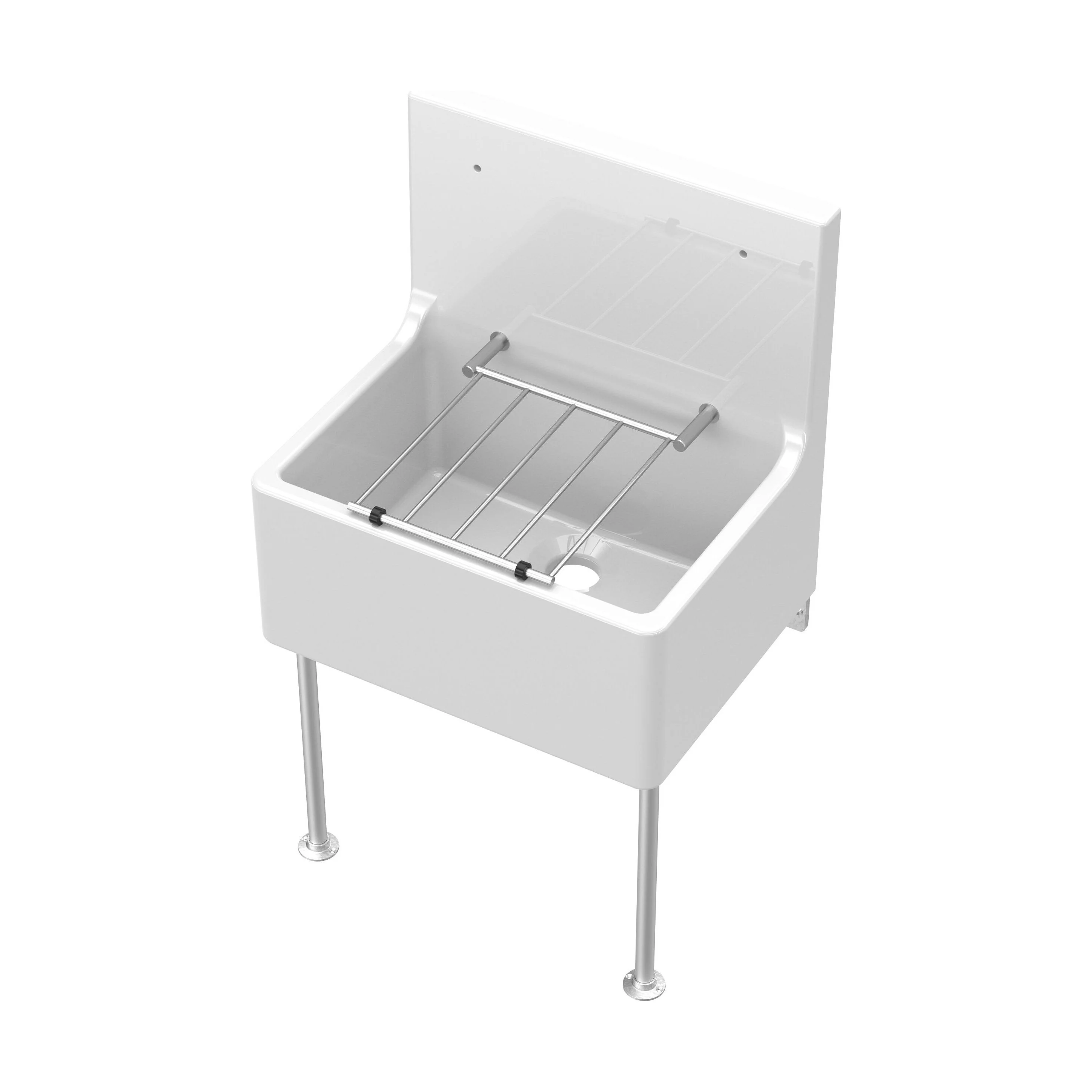 Single Bowl  Fireclay Ceramic Cleaner Sink w.Grid - Multiple Sizes and Accessories - Image 54