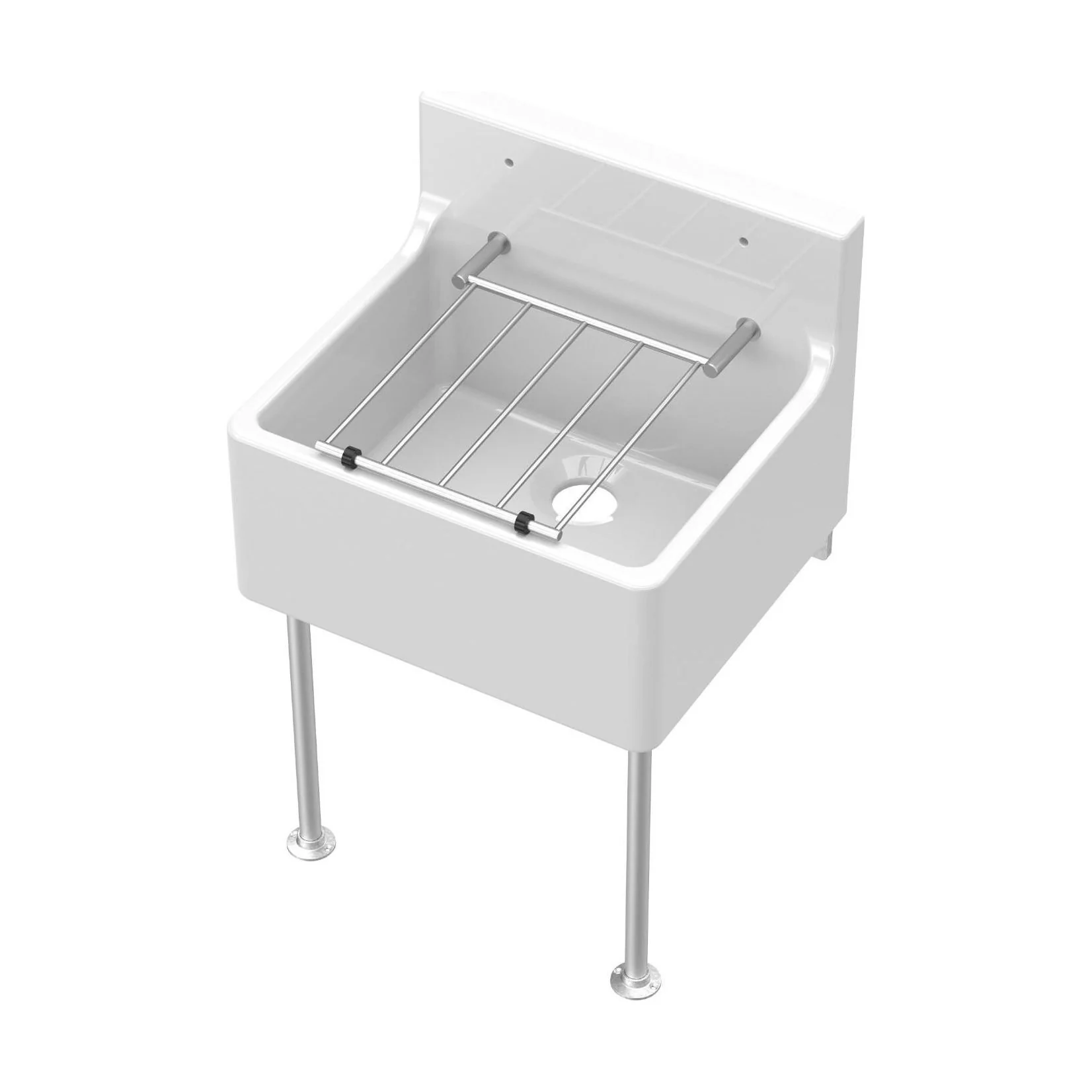 Single Bowl  Fireclay Ceramic Cleaner Sink w.Grid - Multiple Sizes and Accessories - Image 55