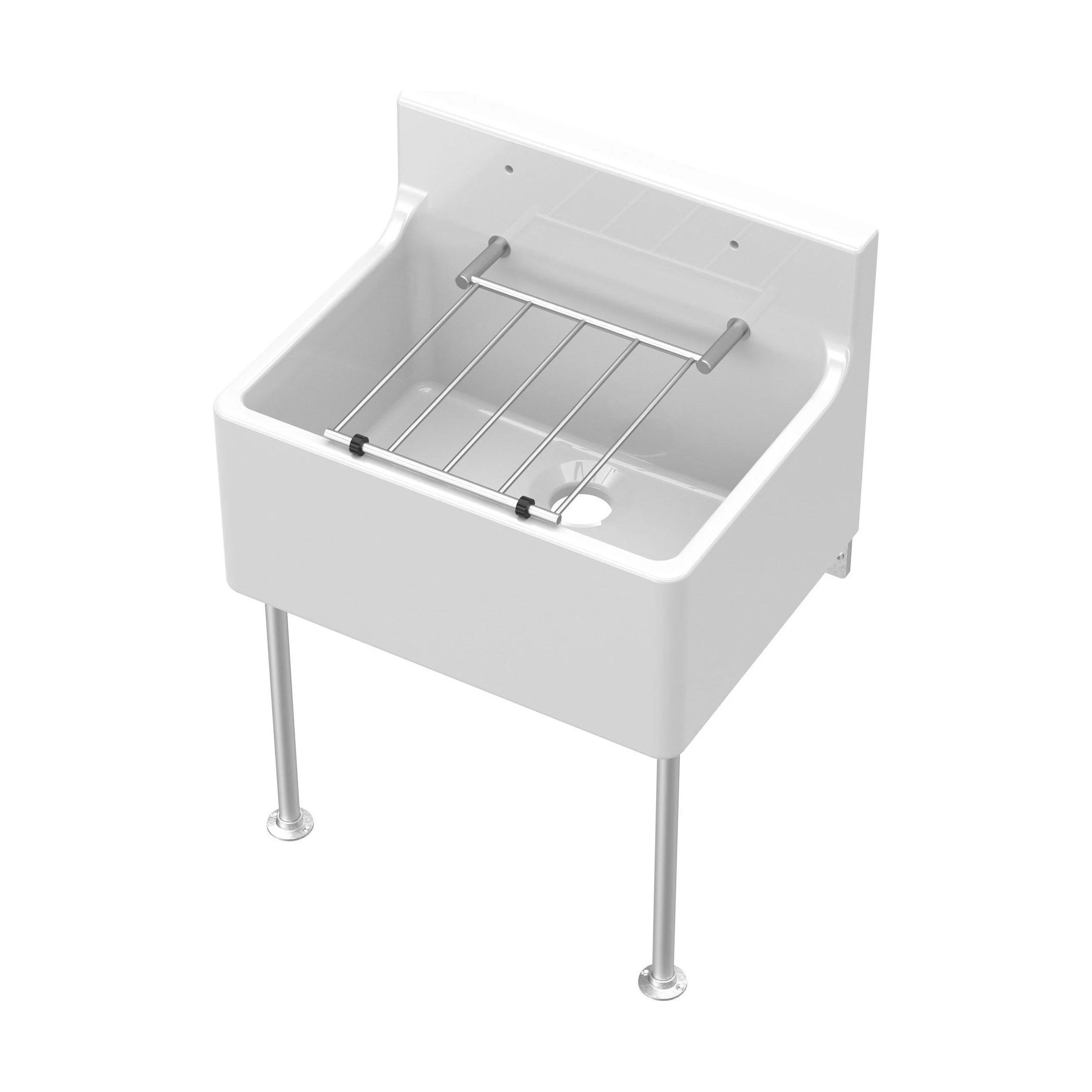 Single Bowl  Fireclay Ceramic Cleaner Sink w.Grid - Multiple Sizes and Accessories - Image 56
