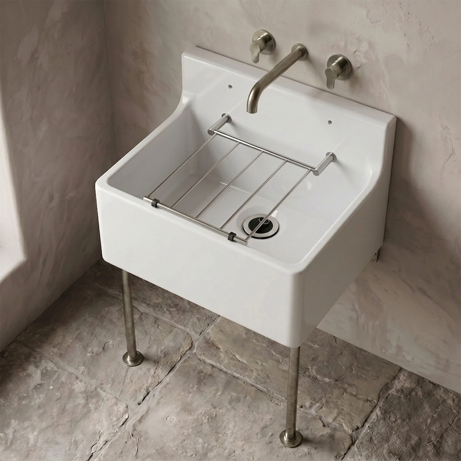 Single Bowl  Fireclay Ceramic Cleaner Sink w.Grid - Multiple Sizes and Accessories - Image 8
