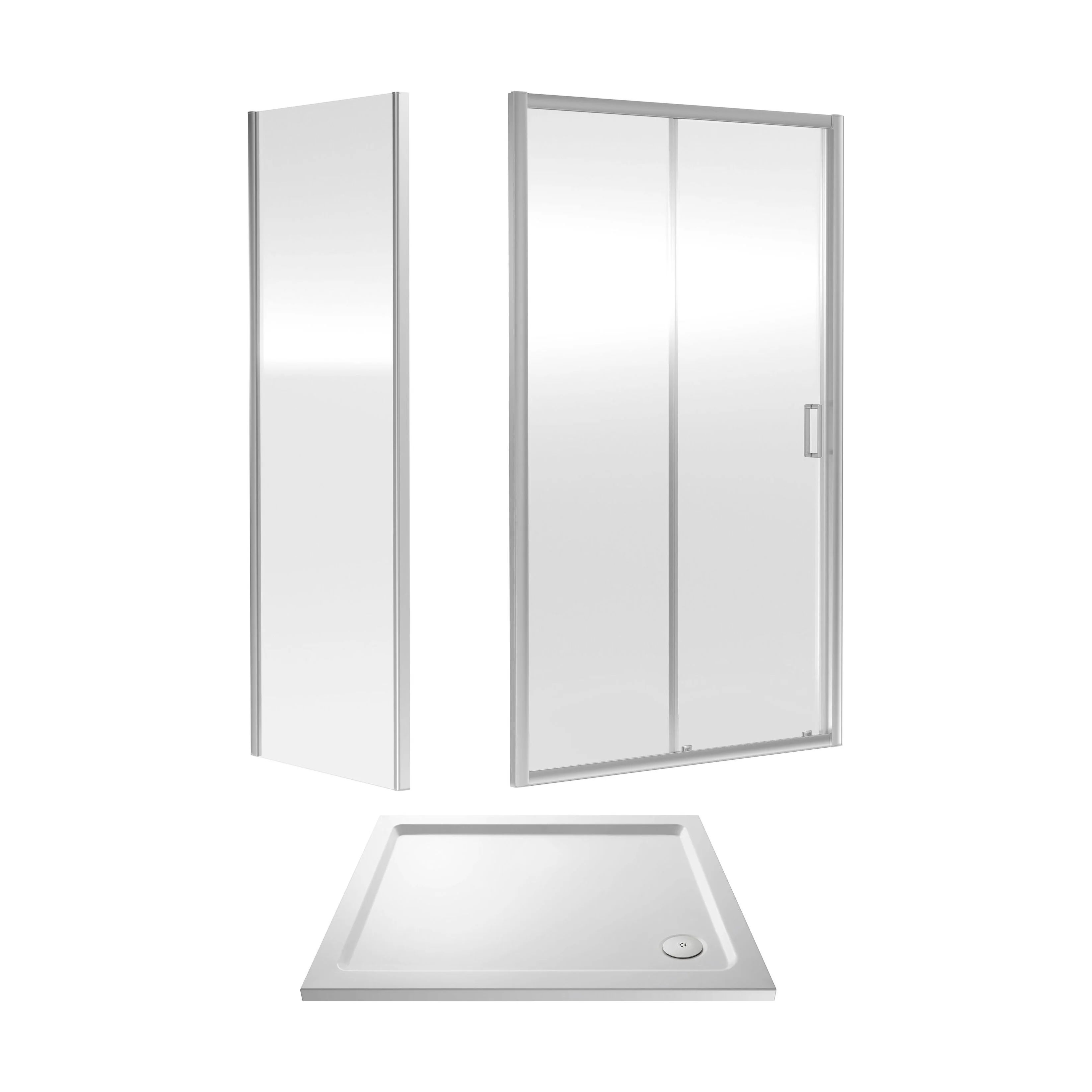 Almington Sliding Shower Door, Side Panel and Shower Tray - Choice of Size and Finish - Image 10