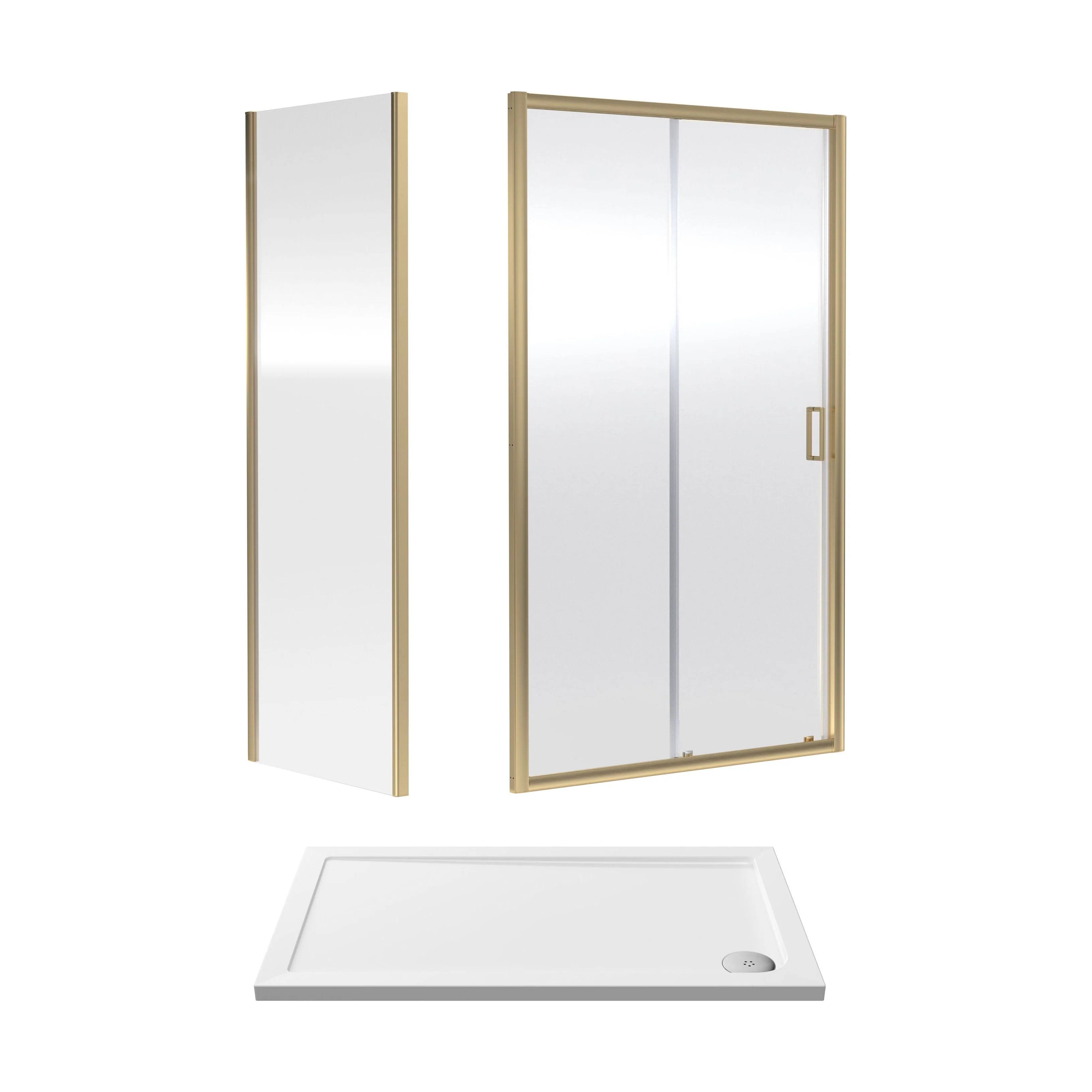 Almington Sliding Shower Door, Side Panel and Shower Tray - Choice of Size and Finish - Image 14