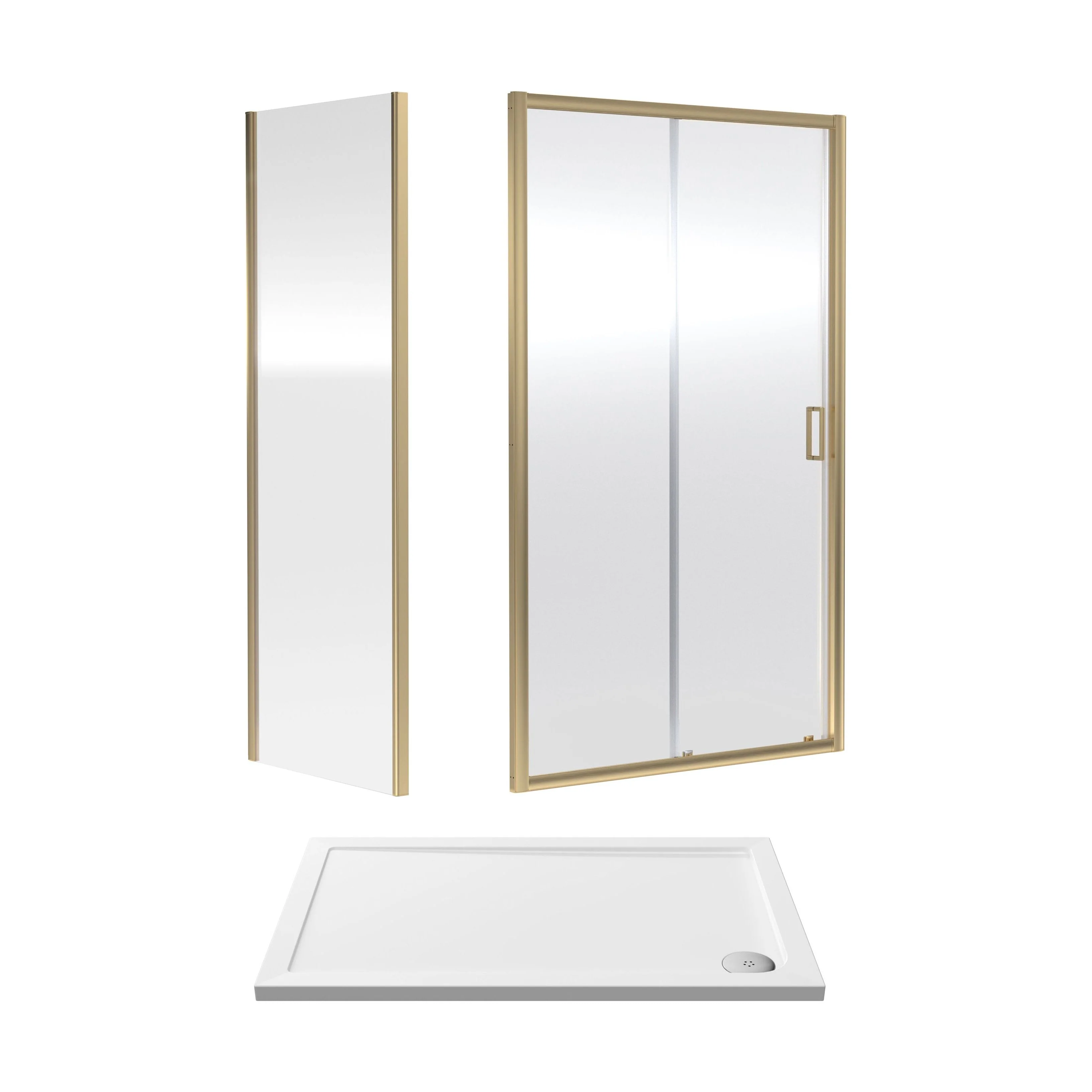 Almington Sliding Shower Door, Side Panel and Shower Tray - Choice of Size and Finish - Image 17