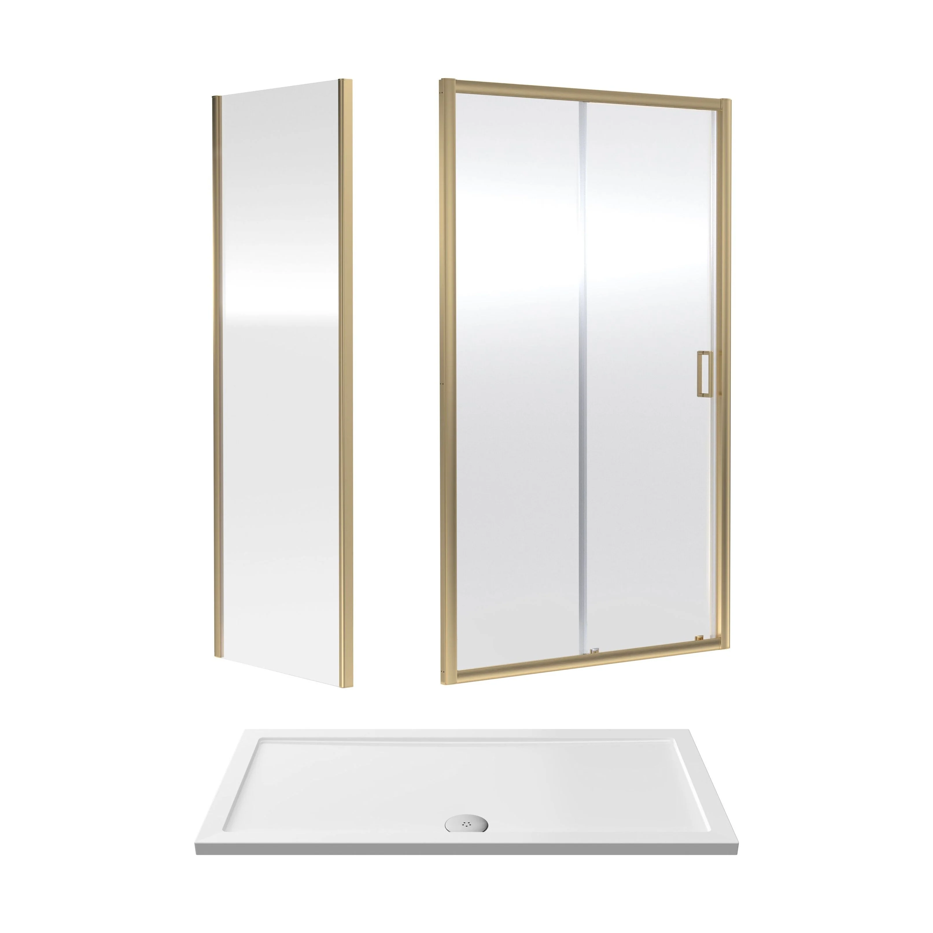 Almington Sliding Shower Door, Side Panel and Shower Tray - Choice of Size and Finish - Image 26