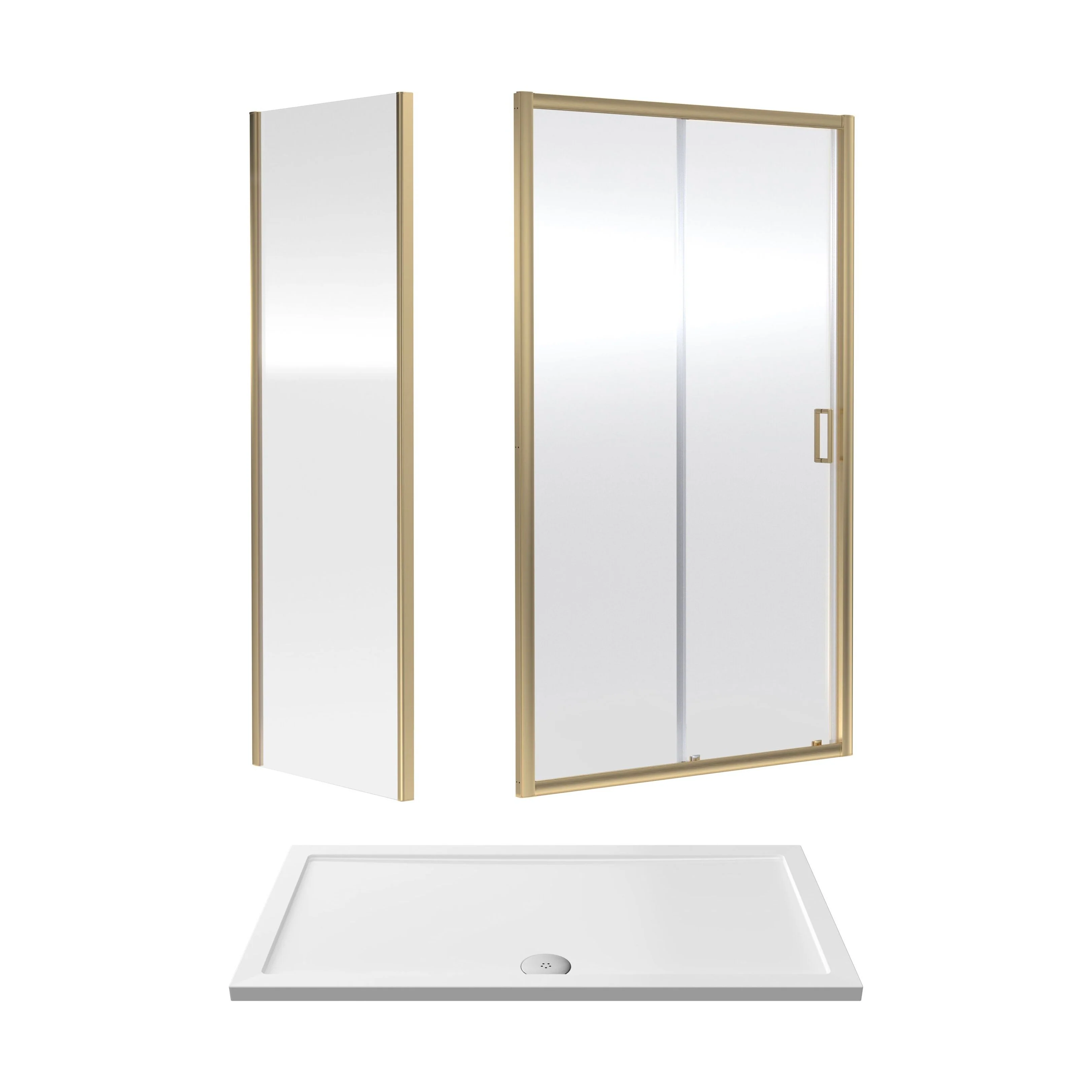 Almington Sliding Shower Door, Side Panel and Shower Tray - Choice of Size and Finish - Image 29