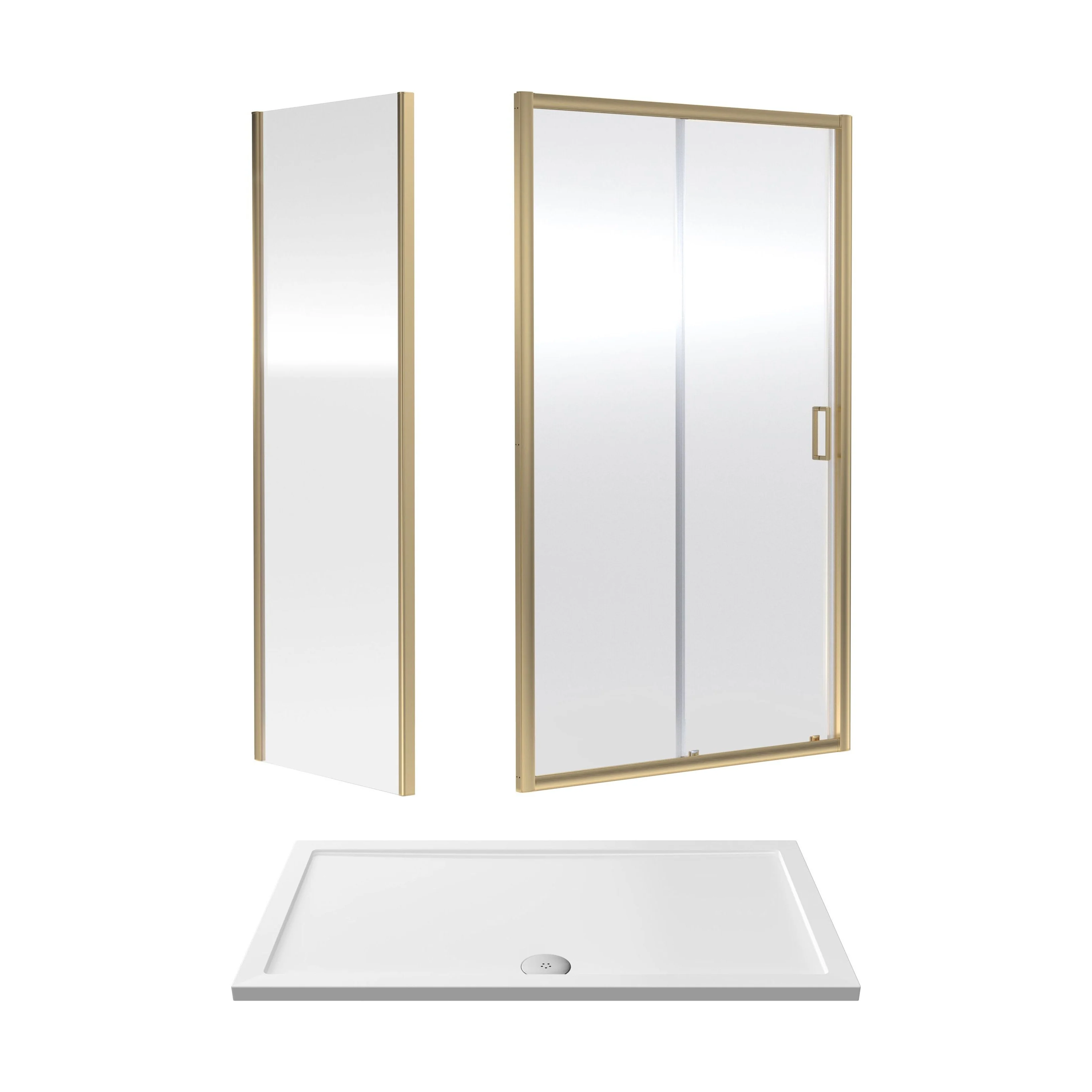 Almington Sliding Shower Door, Side Panel and Shower Tray - Choice of Size and Finish - Image 32