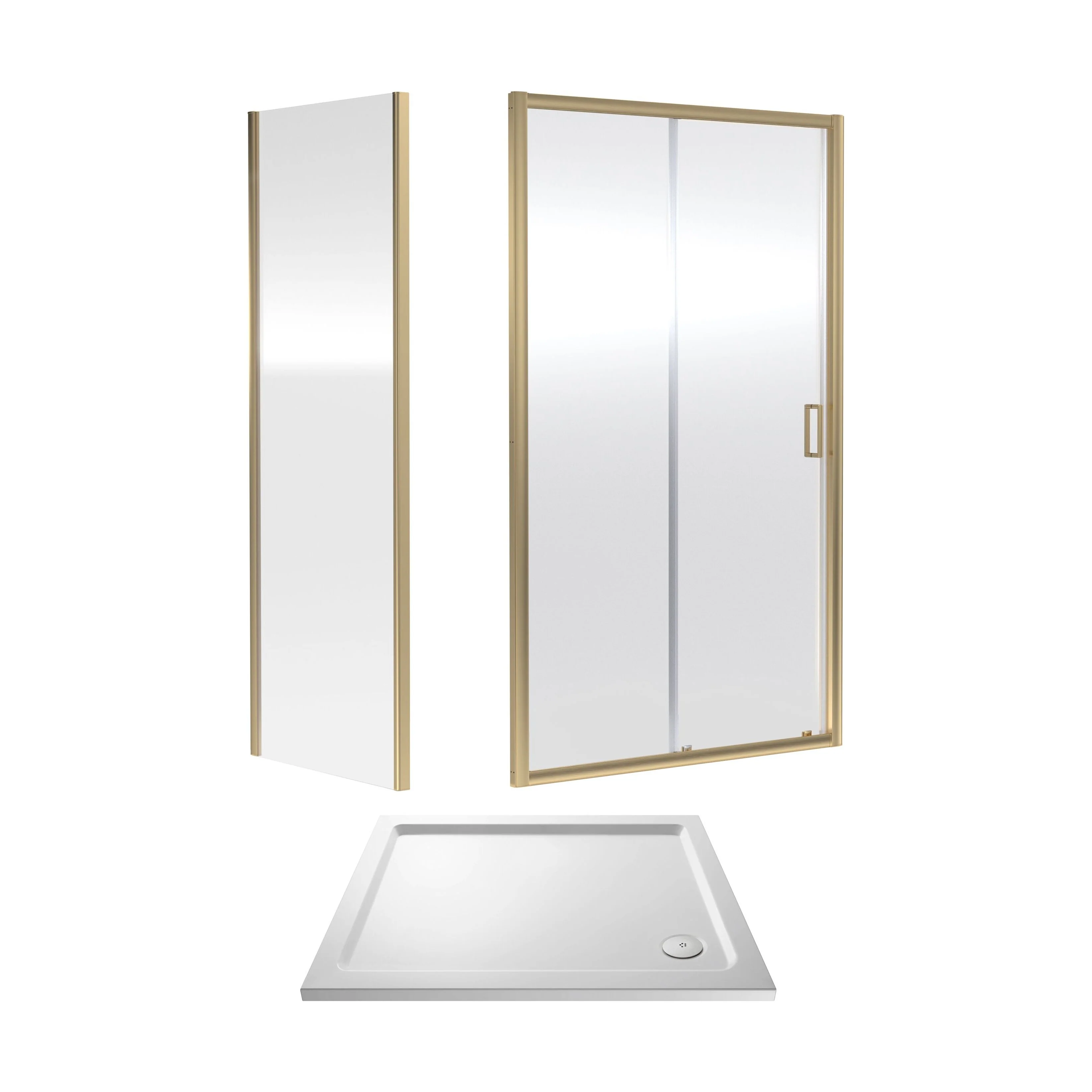 Almington Sliding Shower Door, Side Panel and Shower Tray - Choice of Size and Finish - Image 5