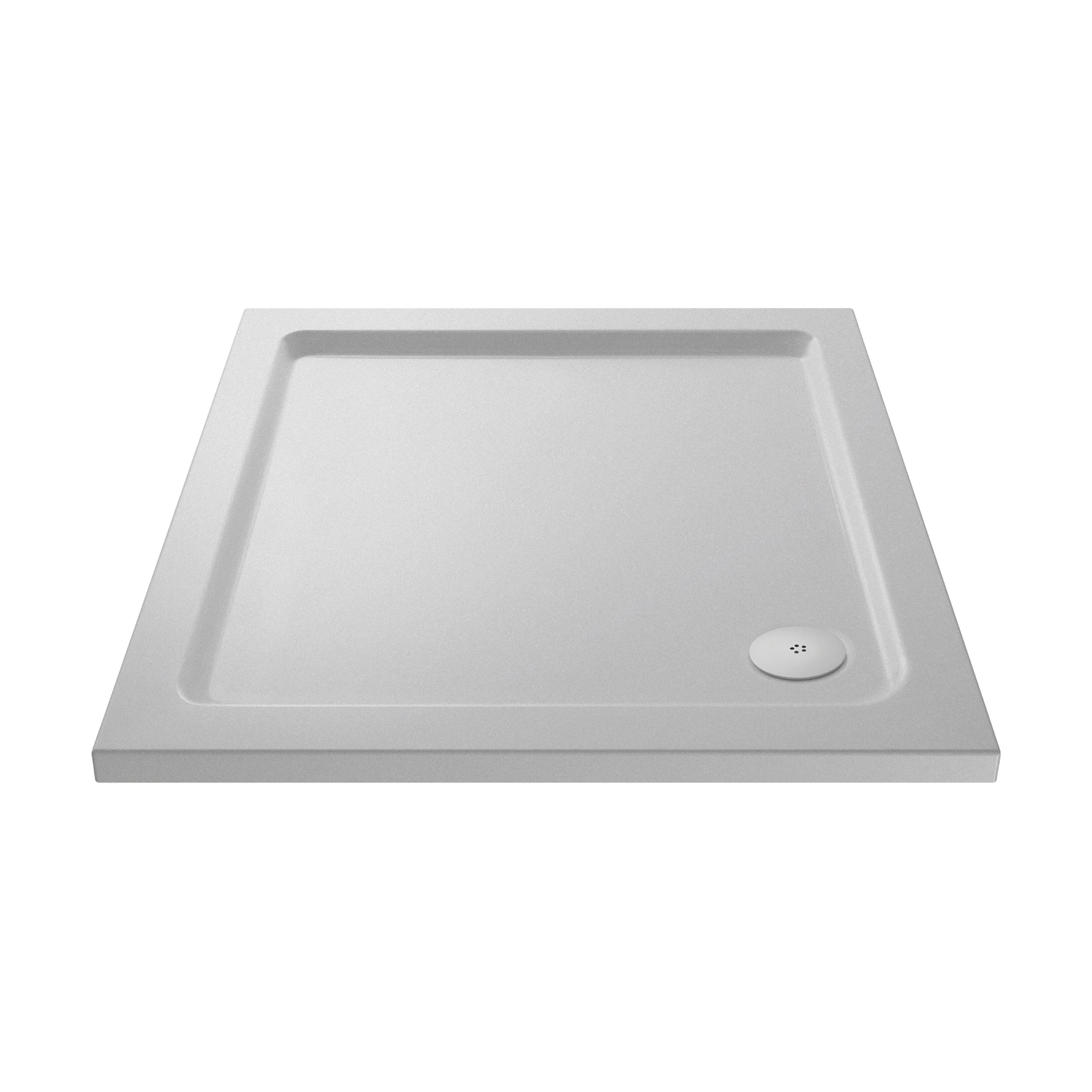 Slip Resistant Slimline Square Shower Tray - Choice of Size - Image 3