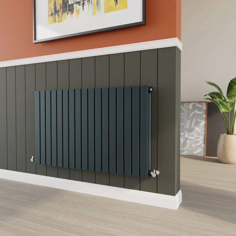 Edingale Contemporary Square Horizontal Double Panel Radiator - Choice of Size and Colour - Image 16