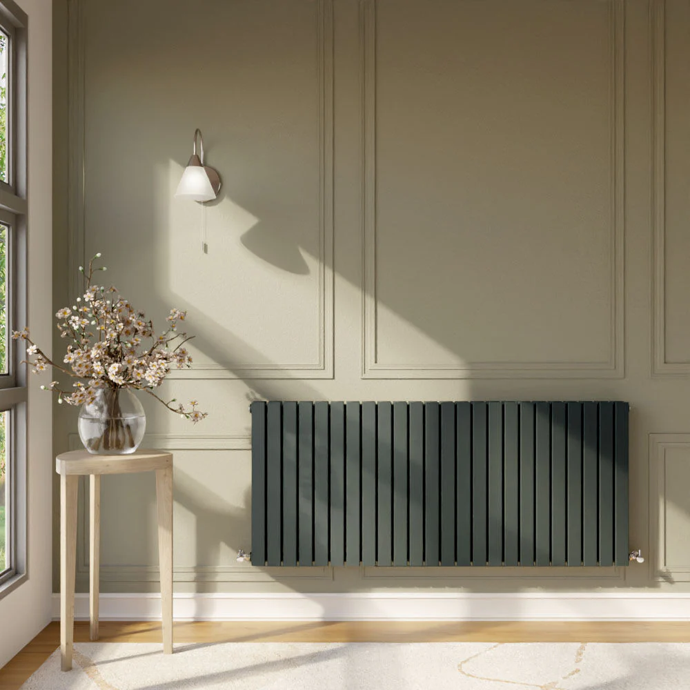 Edingale Contemporary Square Horizontal Double Panel Radiator - Choice of Size and Colour - Image 17