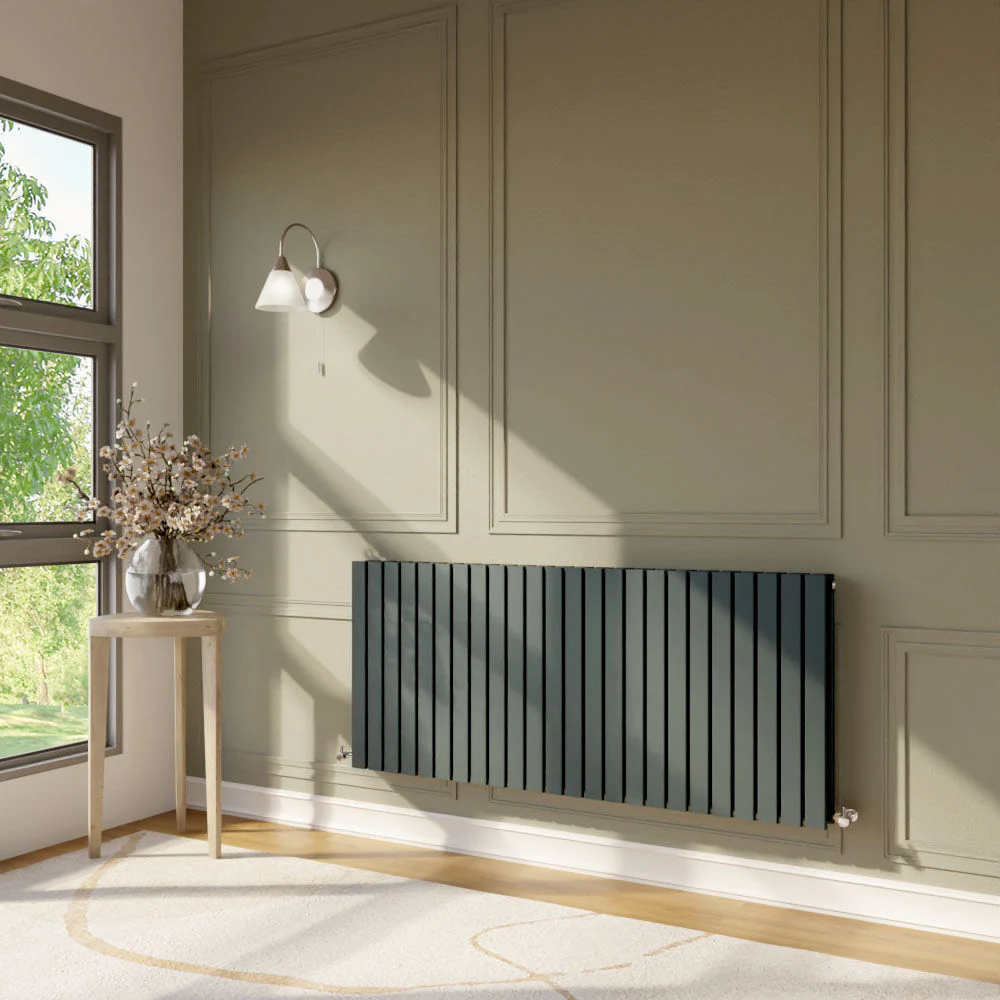 Edingale Contemporary Square Horizontal Double Panel Radiator - Choice of Size and Colour - Image 18