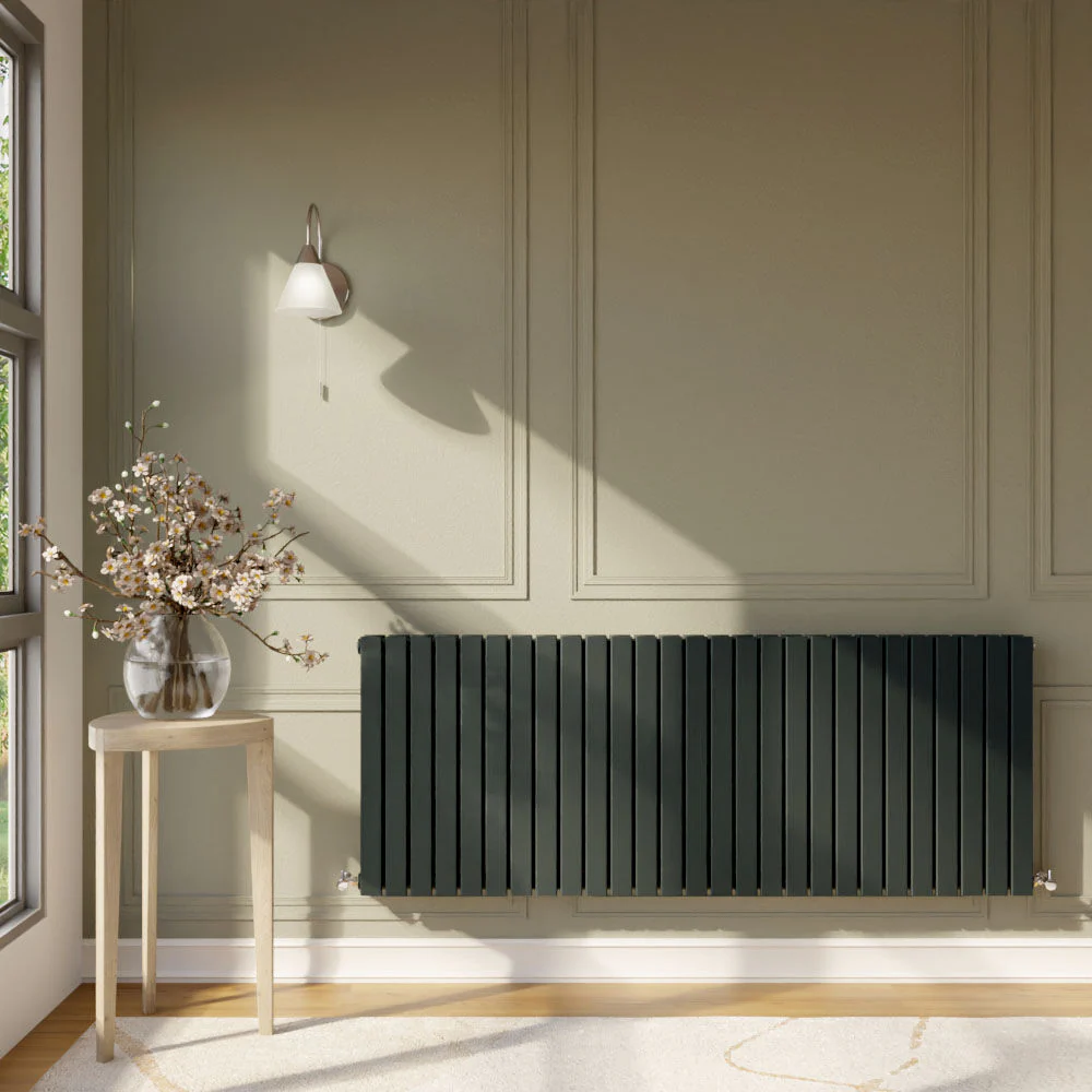 Edingale Contemporary Square Horizontal Double Panel Radiator - Choice of Size and Colour - Image 19