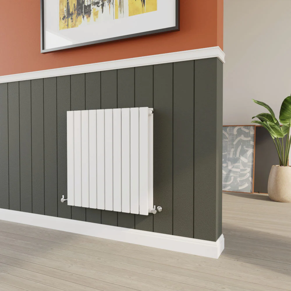 Edingale Contemporary Square Horizontal Double Panel Radiator - Choice of Size and Colour - Image 24
