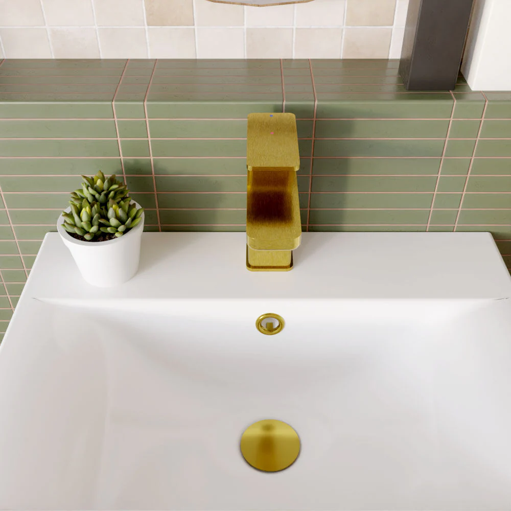 Swinscoe Square Mono Basin Mixer Tap with Push Button Waste – Choice of Finish - Image 15