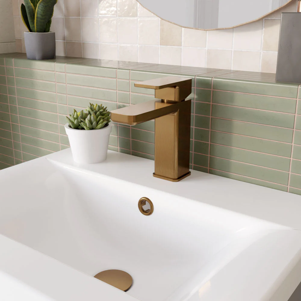 Swinscoe Square Mono Basin Mixer Tap with Push Button Waste – Choice of Finish - Image 16
