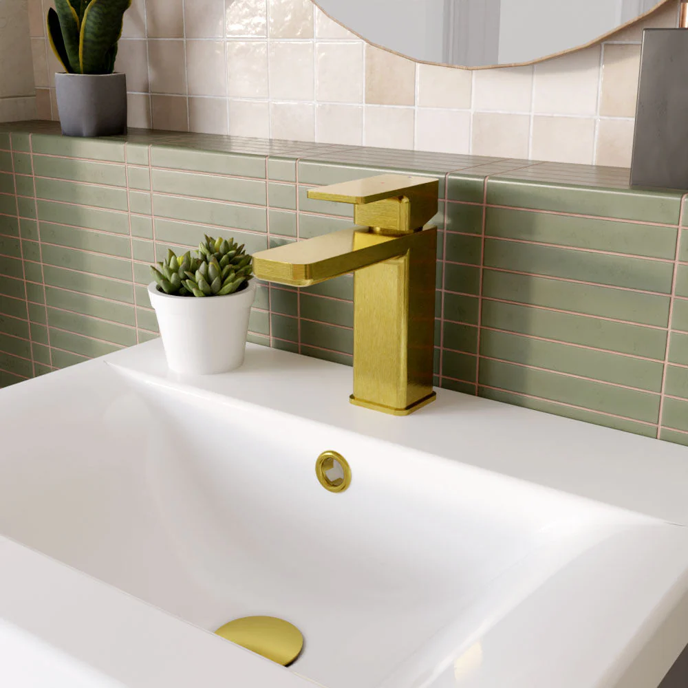 Swinscoe Square Mono Basin Mixer Tap with Push Button Waste – Choice of Finish - Image 20