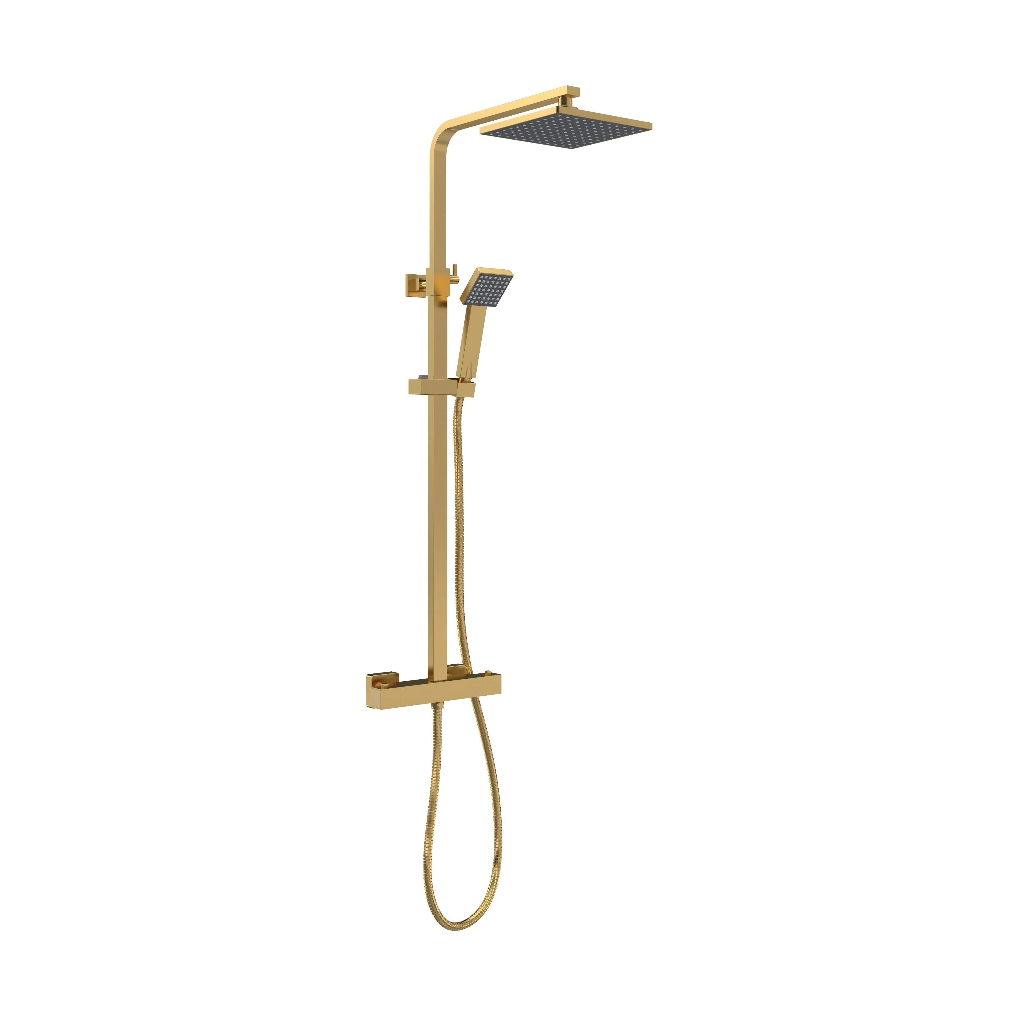 Swinscoe Square Thermostatic Shower Kit with Fixed Head & Adjustable Handset - Multiple Colours Available - Image 8