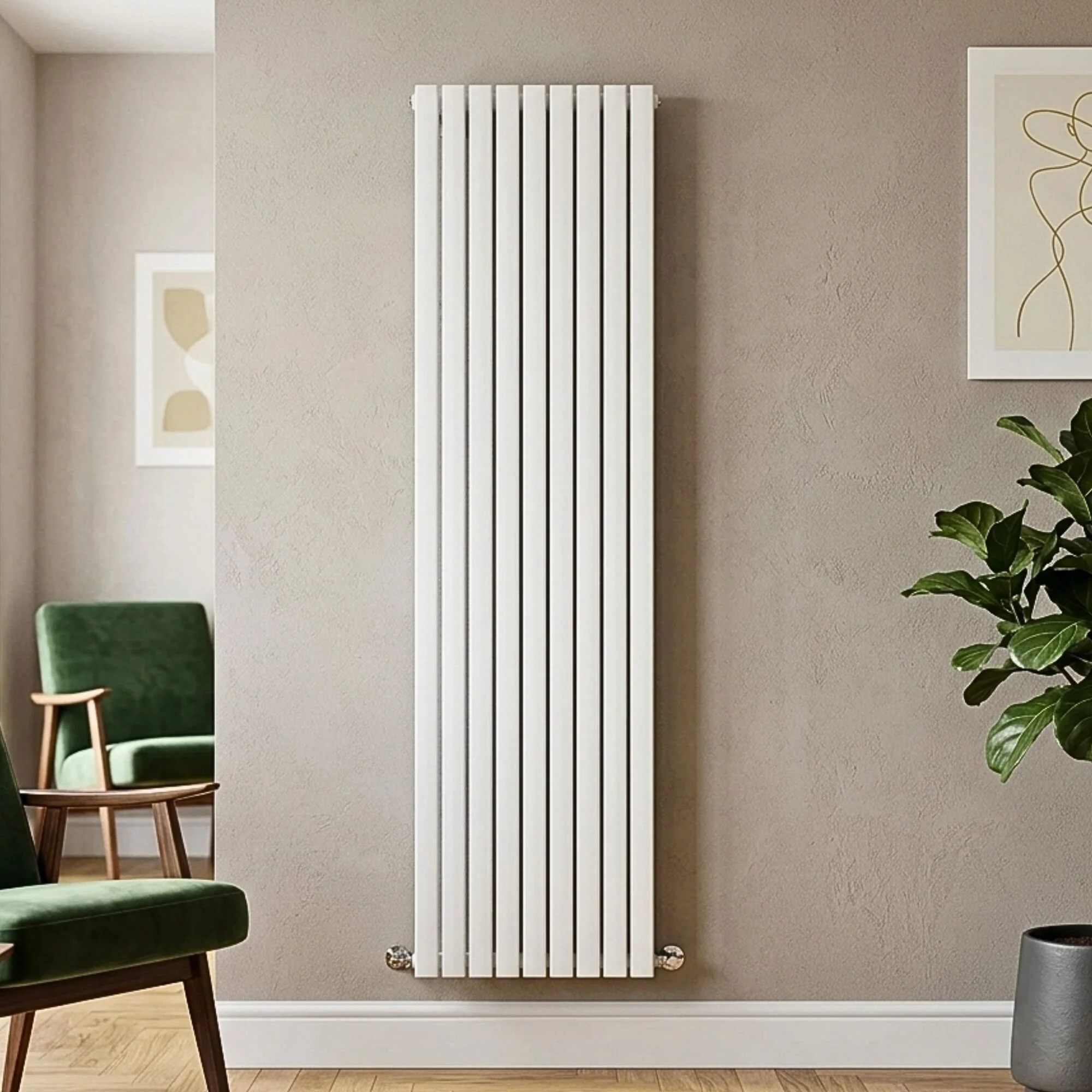 Edingale Modern Square Vertical Double Panel Radiator - Choice of Size and Colour - Image 6