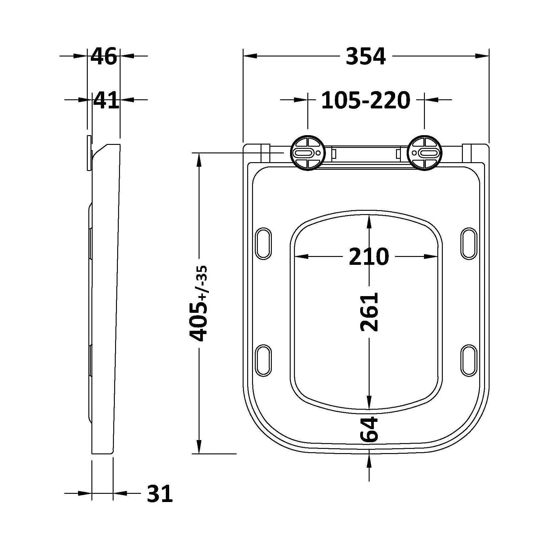 Square Wrapover Soft Close Seat (PP) - Image 2