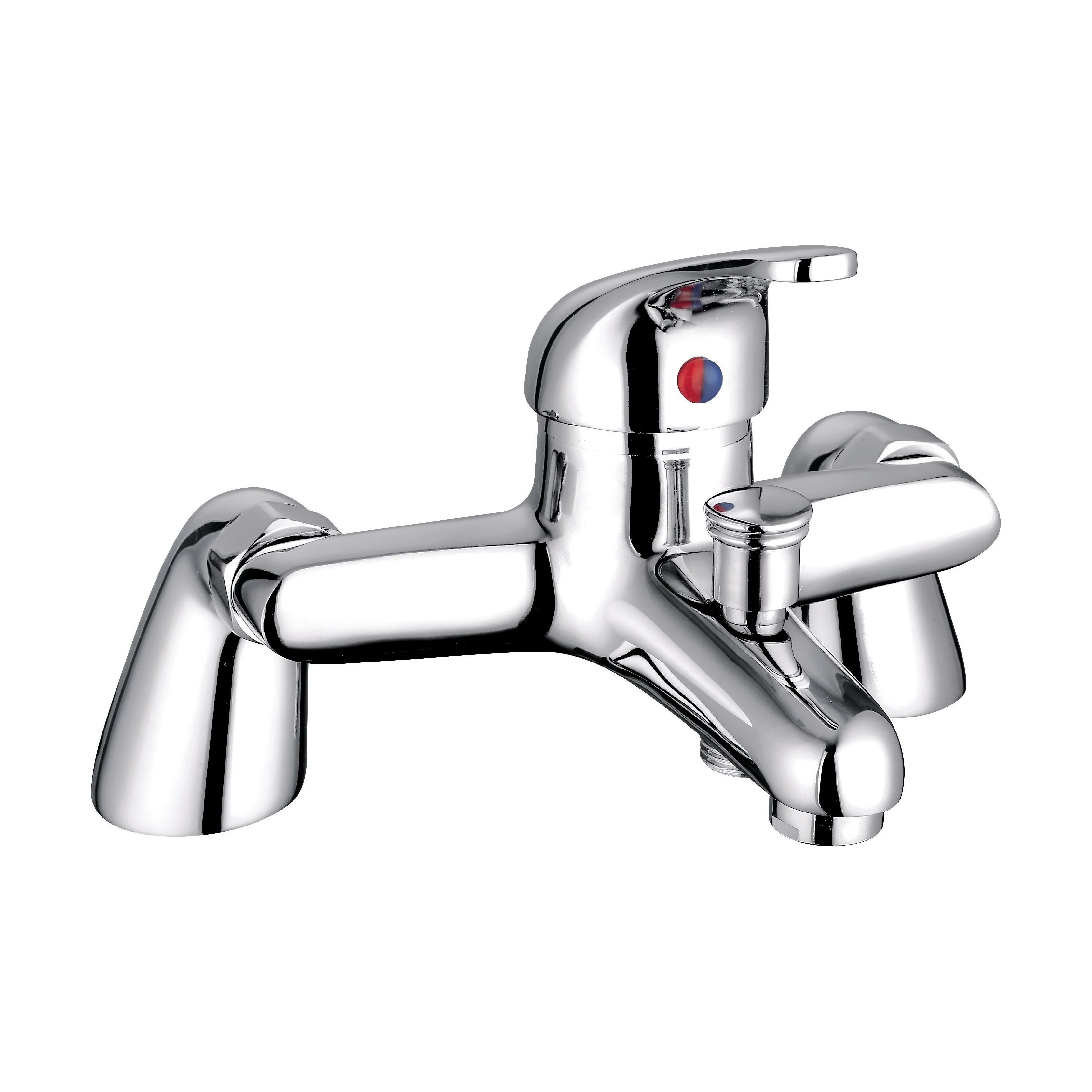 Standard Deck Mounted Single Lever Bath Shower Mixer Tap - Chrome