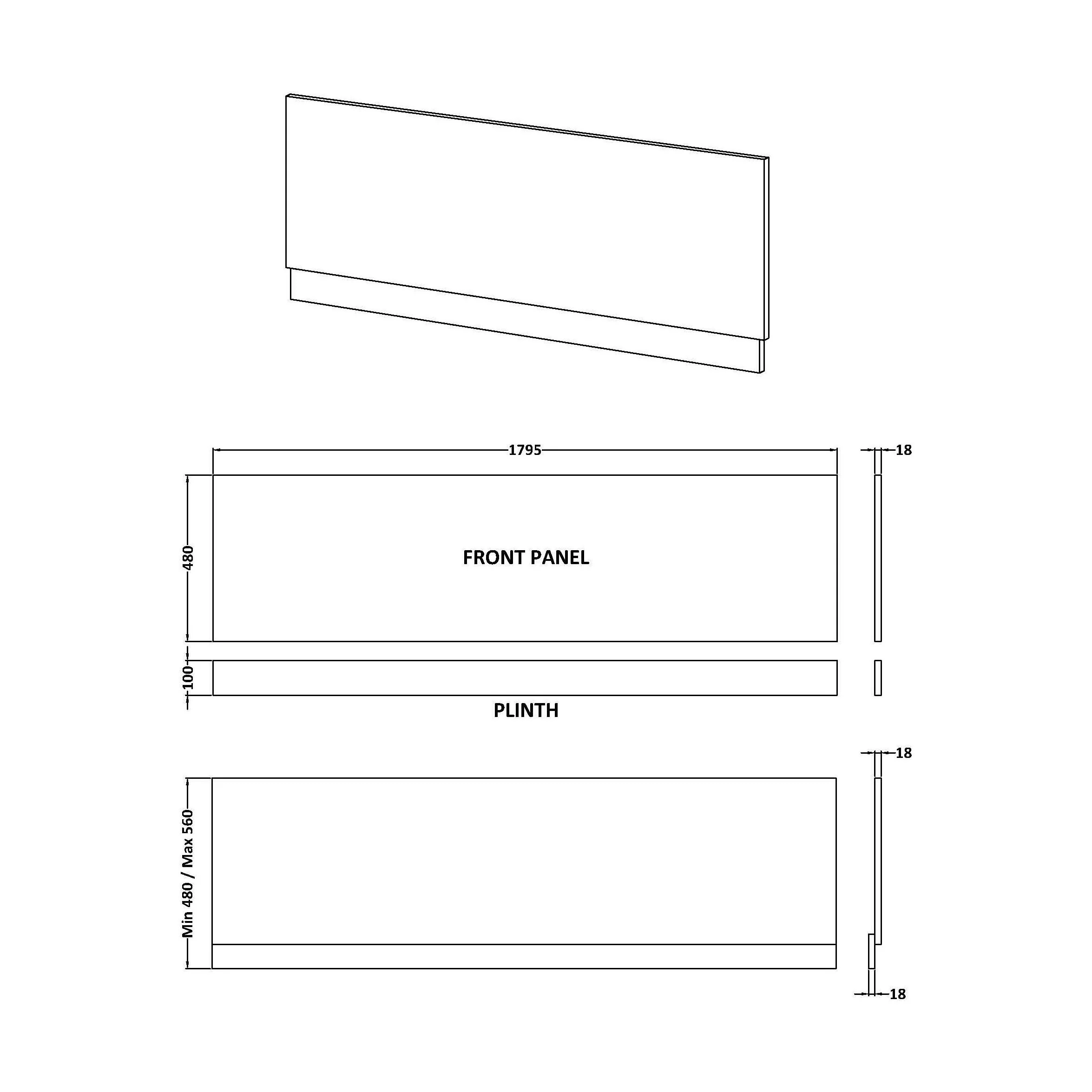 Straight Bath Front Panel Available - Choice of Size and Colour - Image 34