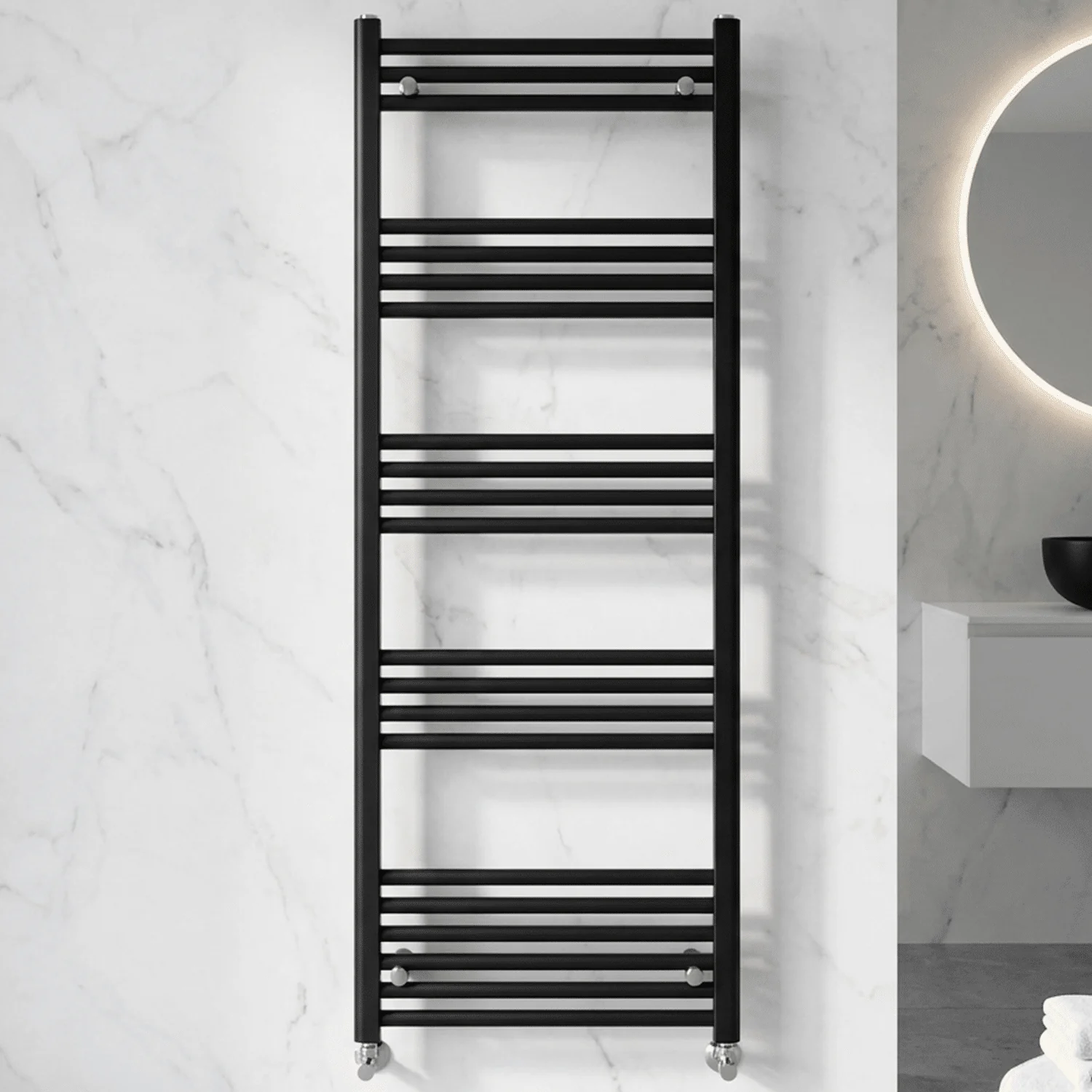 Yarnfield Straight Heated Heated Towel Rail Radiator, 600mm - Choice of Size and Colour - Image 11