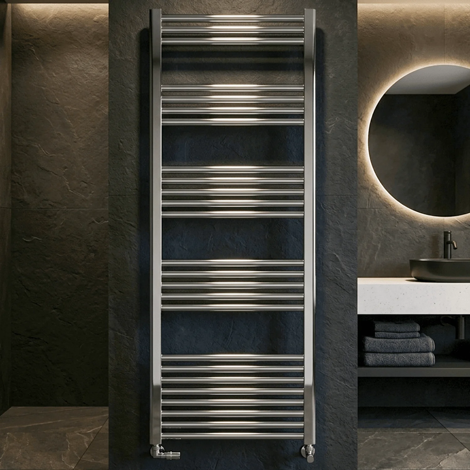Yarnfield Straight Heated Heated Towel Rail Radiator, 600mm - Choice of Size and Colour - Image 14