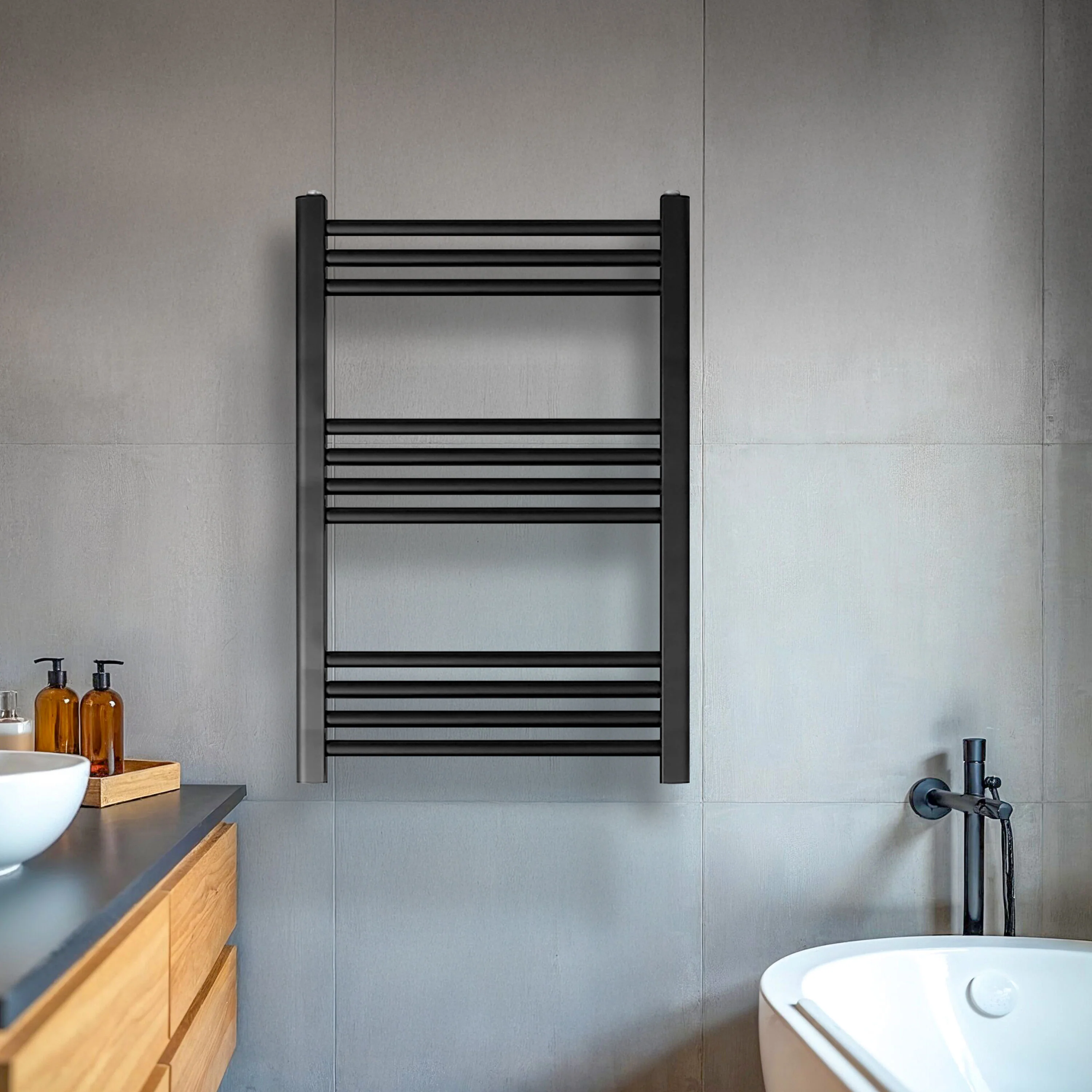 Yarnfield Straight Heated Heated Towel Rail Radiator, 600mm - Choice of Size and Colour - Image 17