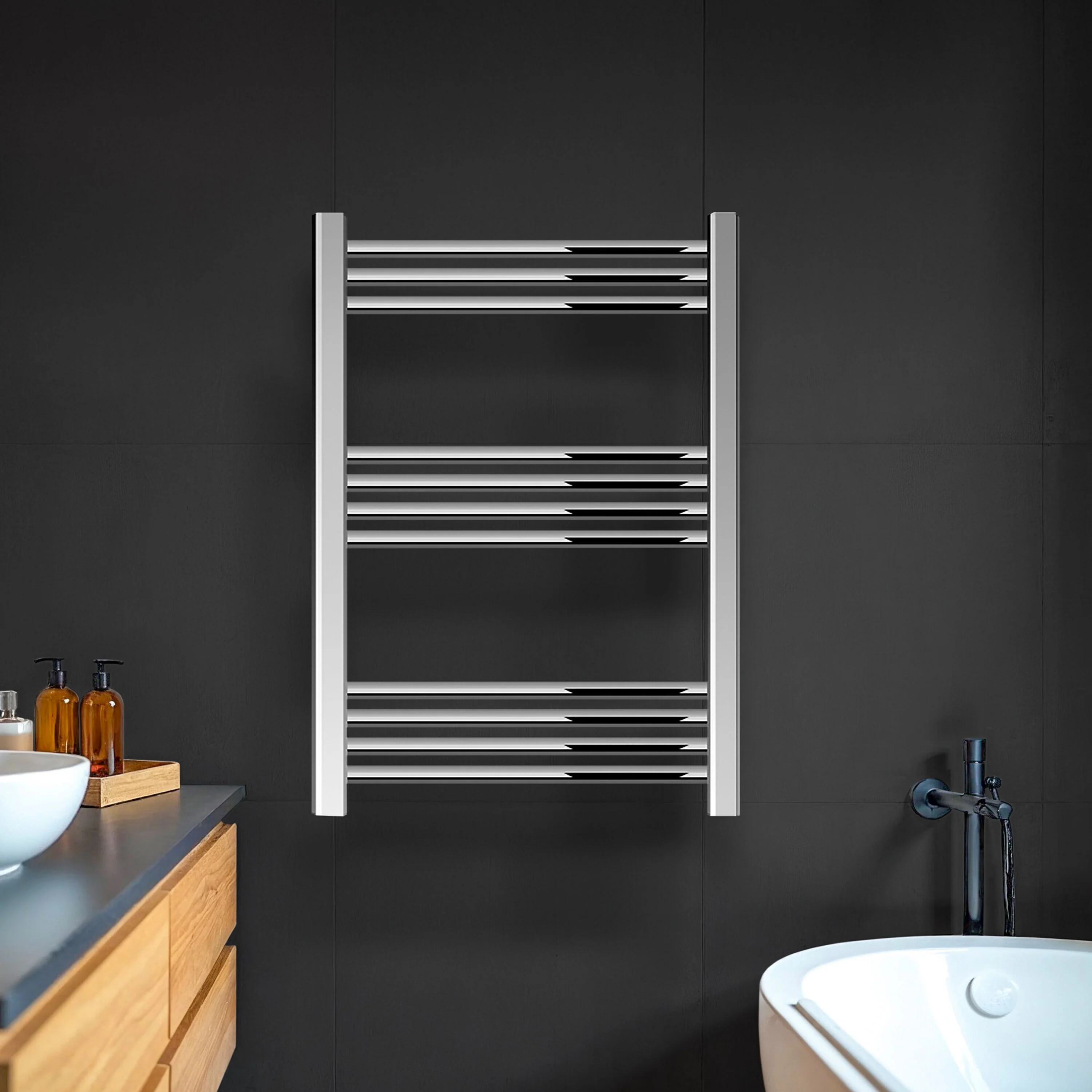 Yarnfield Straight Heated Heated Towel Rail Radiator, 600mm - Choice of Size and Colour - Image 18