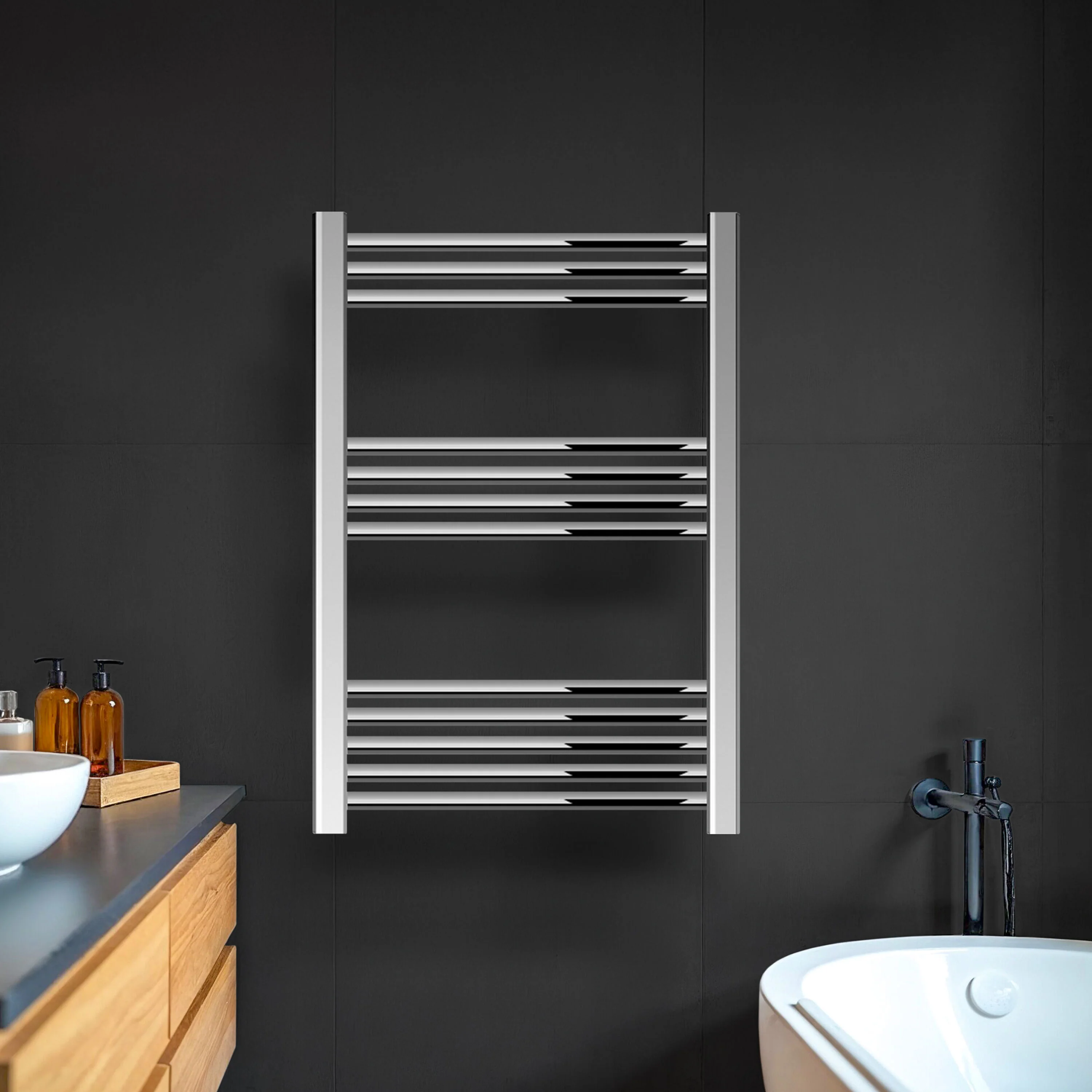 Yarnfield Straight Heated Heated Towel Rail Radiator, 600mm - Choice of Size and Colour - Image 20