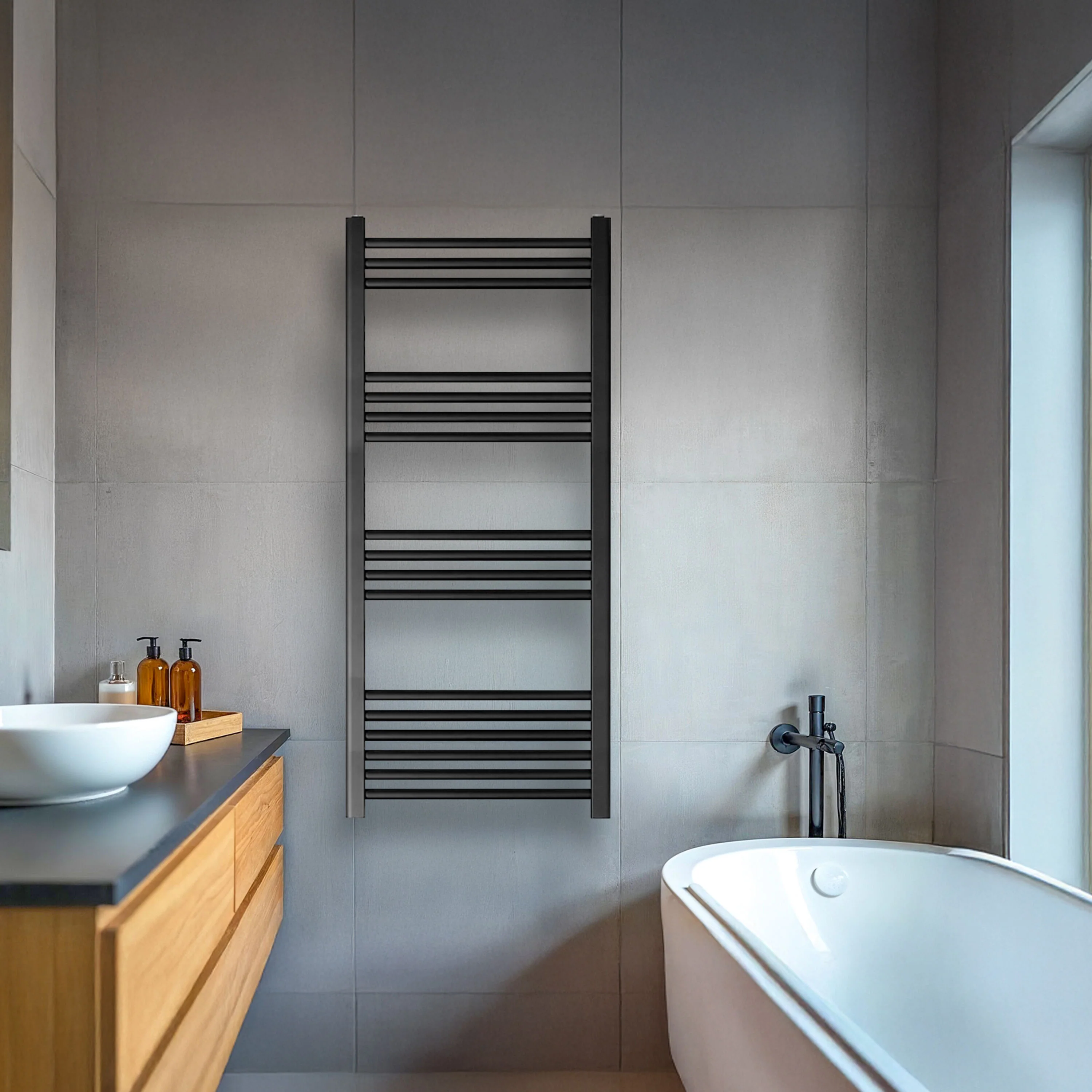 Yarnfield Straight Heated Heated Towel Rail Radiator, 600mm - Choice of Size and Colour - Image 21