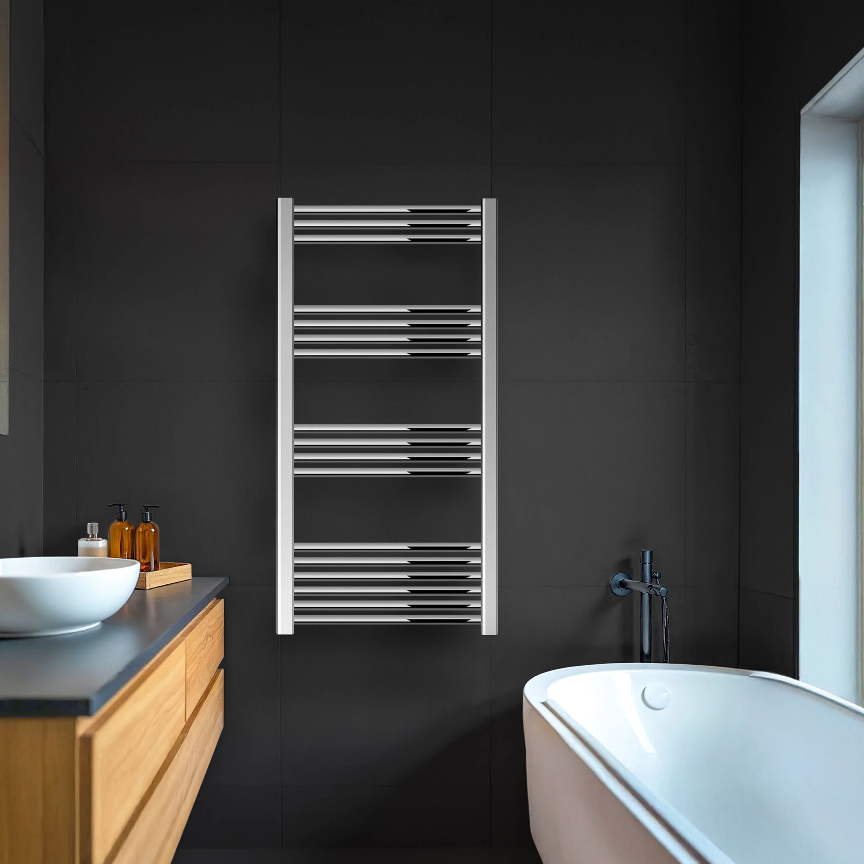 Yarnfield Straight Heated Heated Towel Rail Radiator, 600mm - Choice of Size and Colour - Image 22