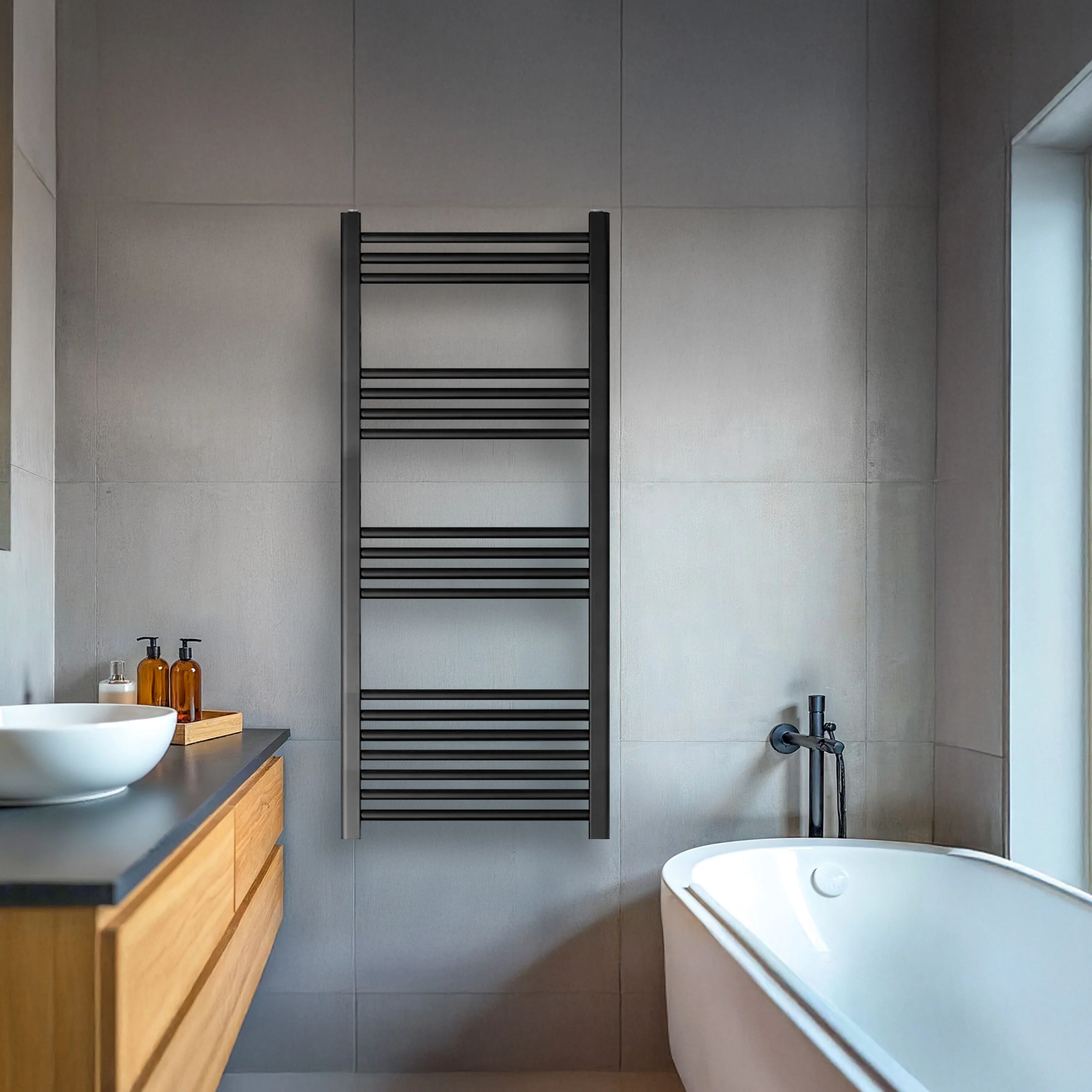 Yarnfield Straight Heated Heated Towel Rail Radiator, 600mm - Choice of Size and Colour - Image 23