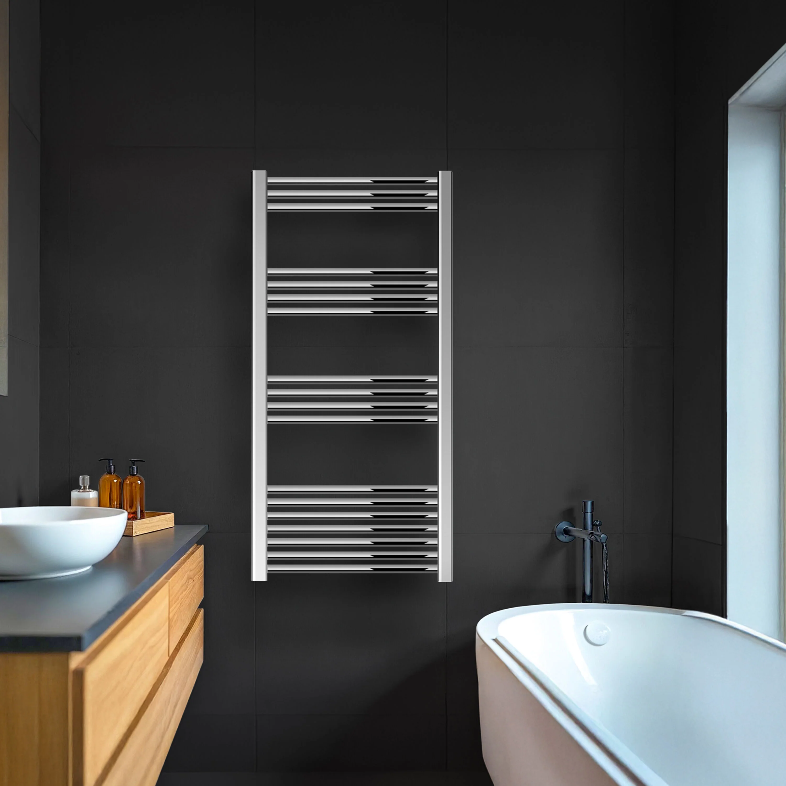 Yarnfield Straight Heated Heated Towel Rail Radiator, 600mm - Choice of Size and Colour - Image 24