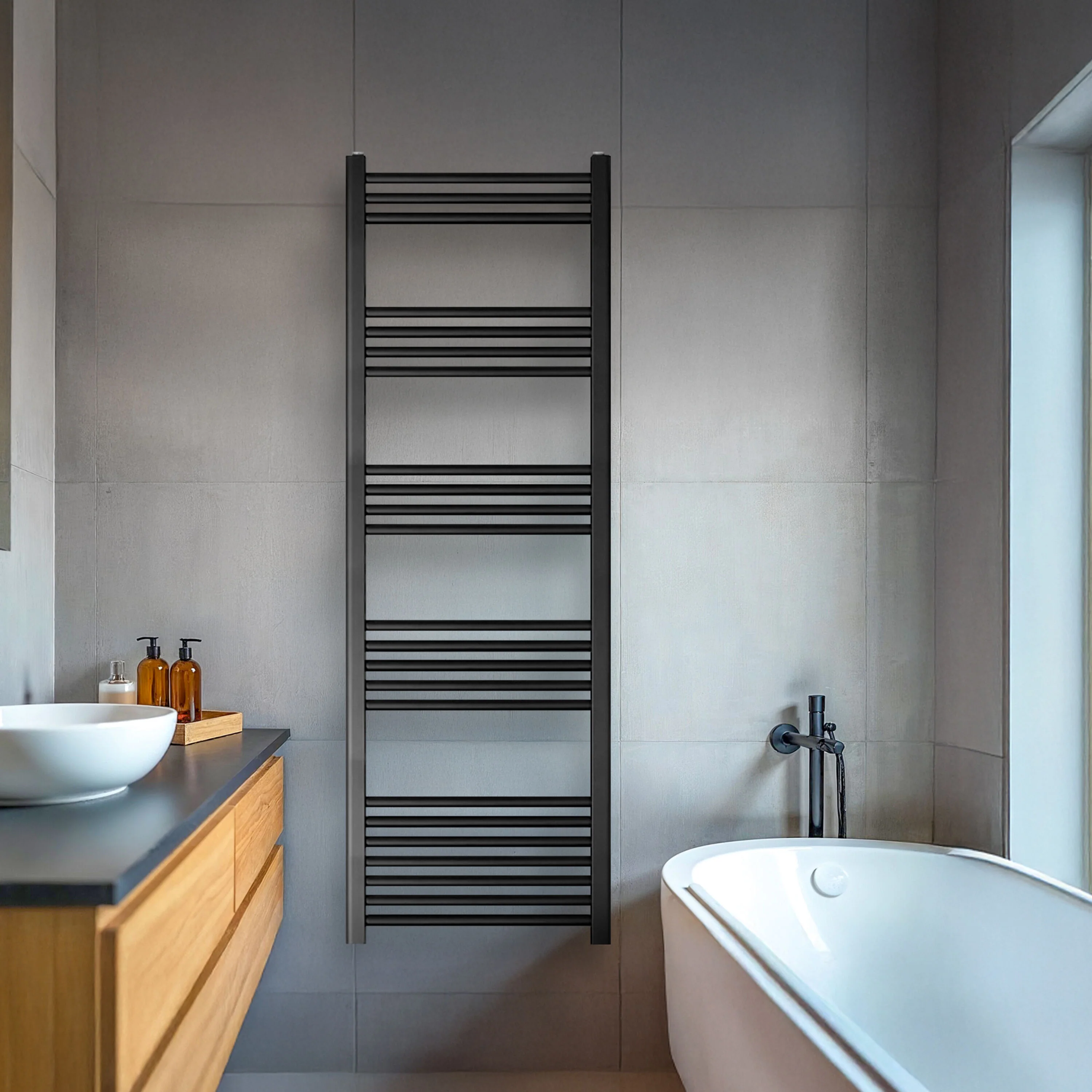 Yarnfield Straight Heated Heated Towel Rail Radiator, 600mm - Choice of Size and Colour - Image 25
