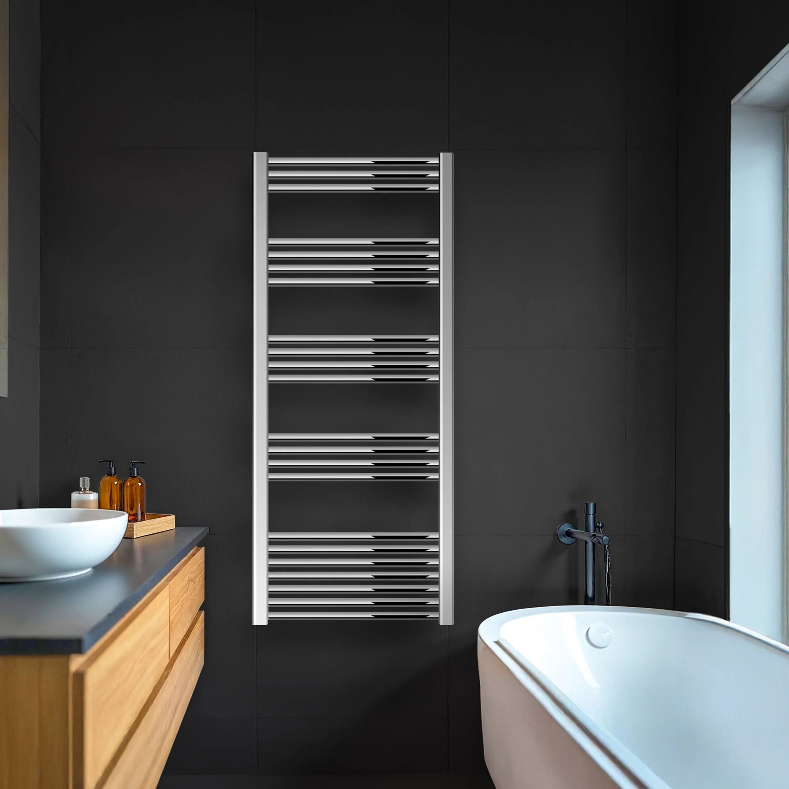 Yarnfield Straight Heated Heated Towel Rail Radiator, 600mm - Choice of Size and Colour - Image 26