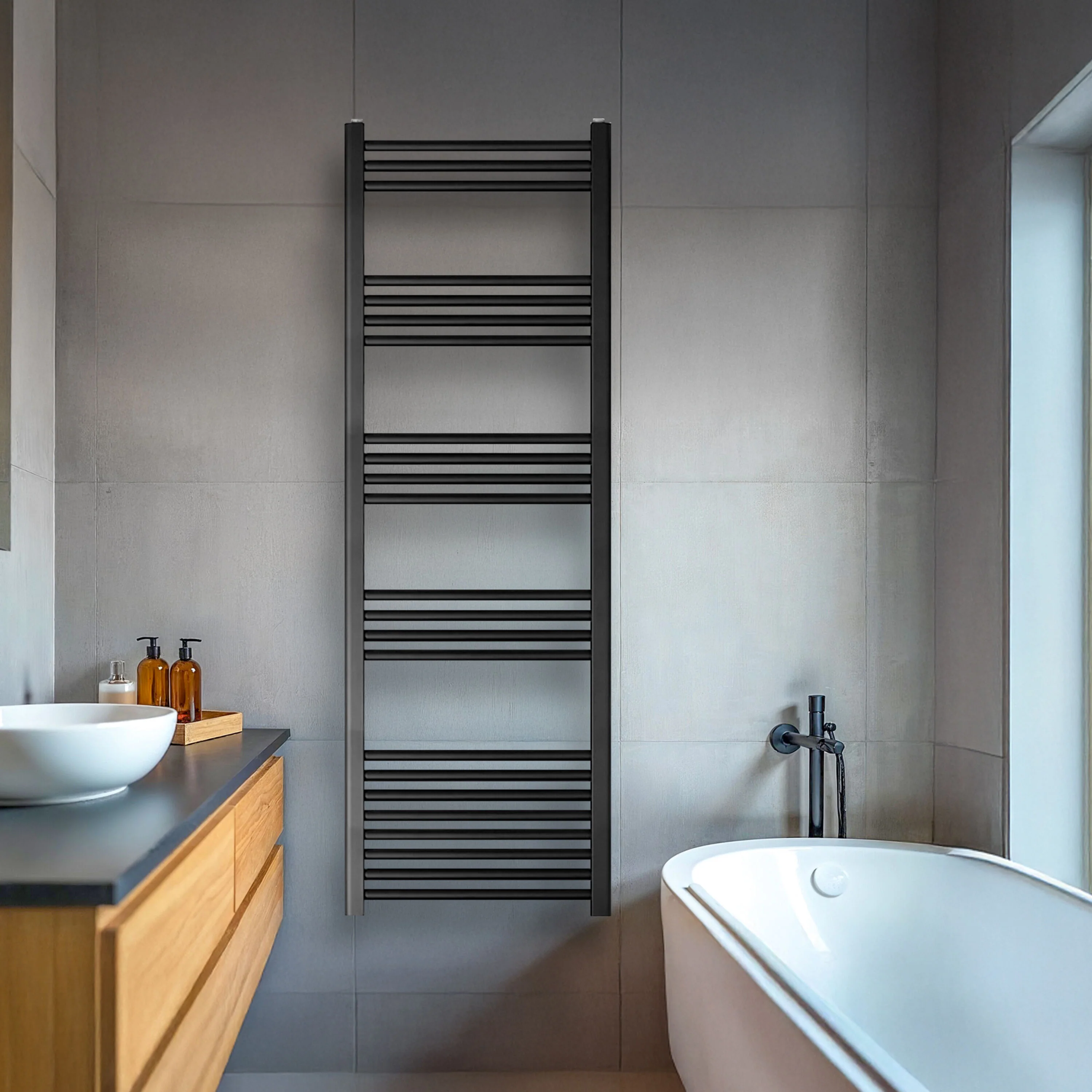 Yarnfield Straight Heated Heated Towel Rail Radiator, 600mm - Choice of Size and Colour - Image 27