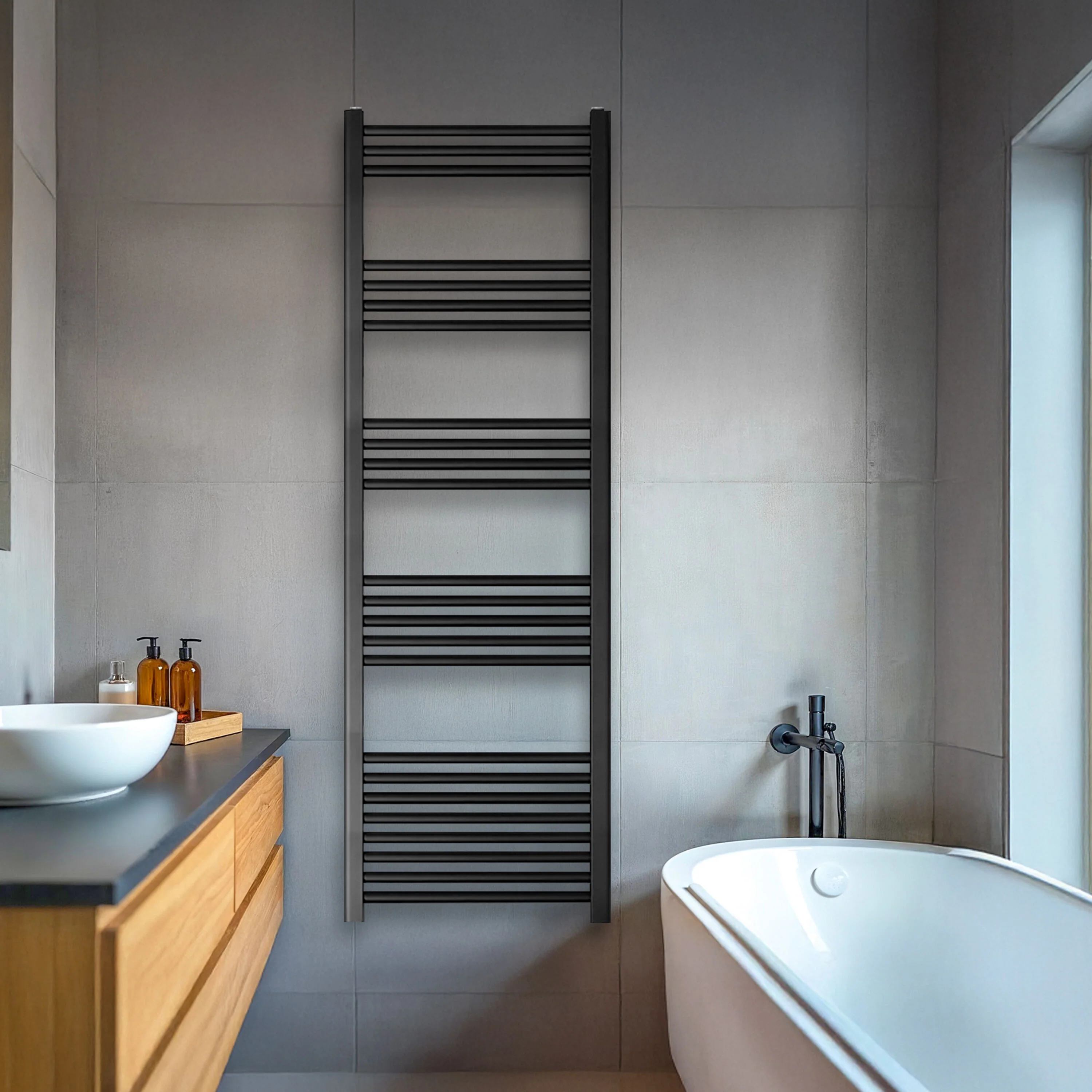 Yarnfield Straight Heated Heated Towel Rail Radiator, 600mm - Choice of Size and Colour - Image 29
