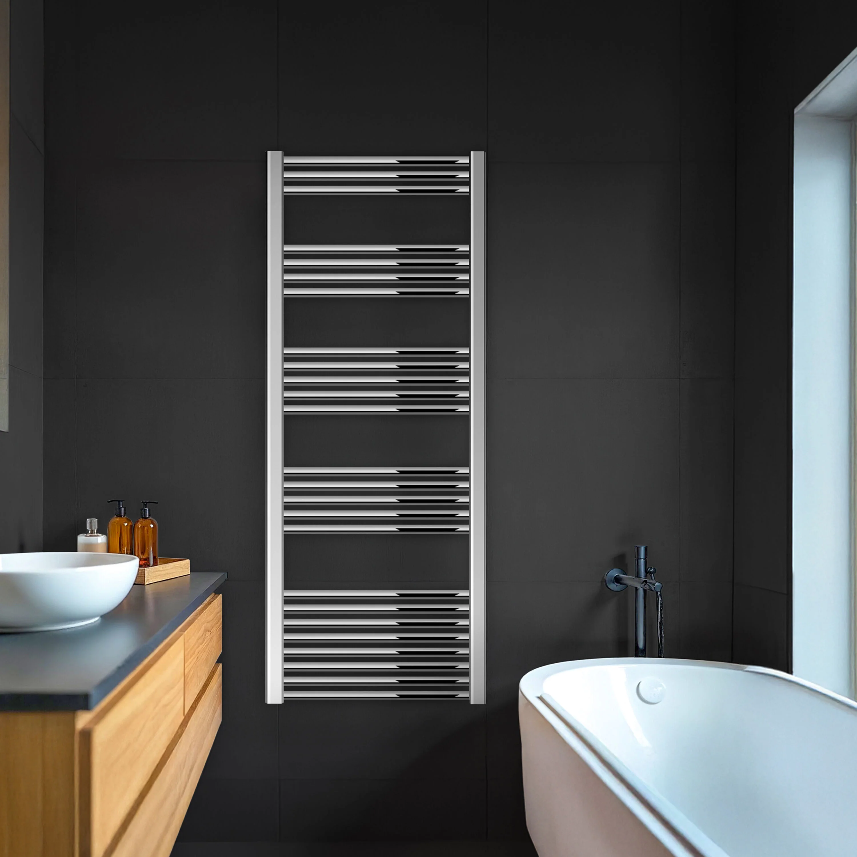 Yarnfield Straight Heated Heated Towel Rail Radiator, 600mm - Choice of Size and Colour - Image 30