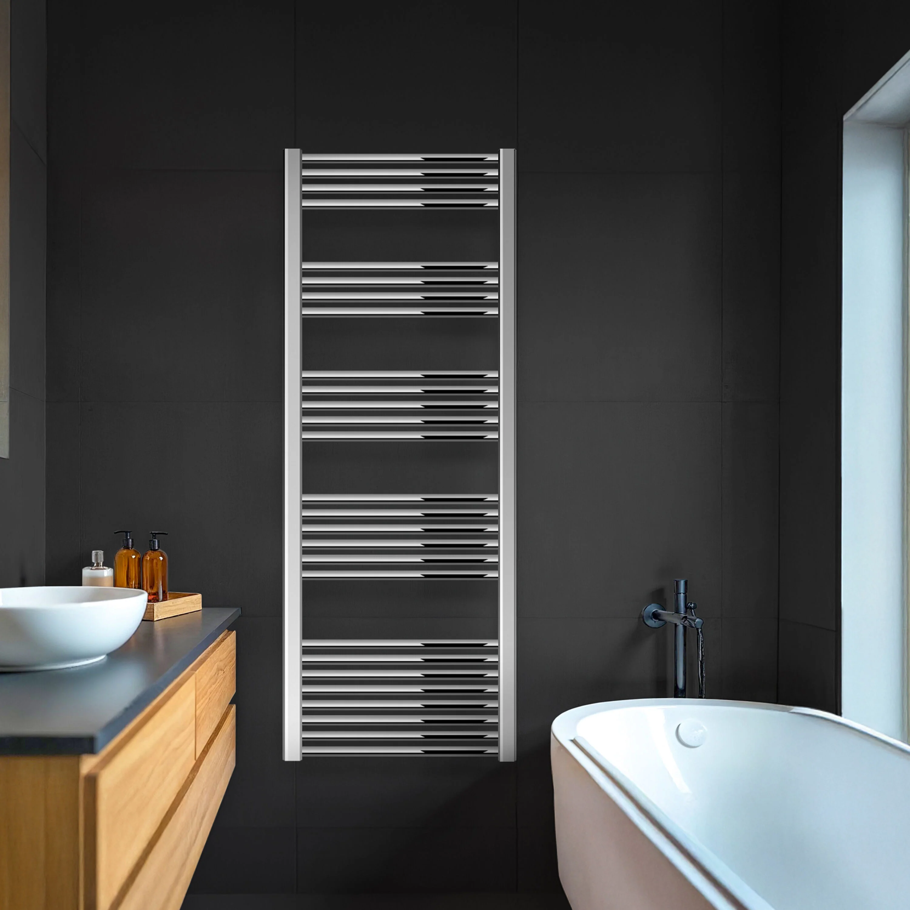 Yarnfield Straight Heated Heated Towel Rail Radiator, 600mm - Choice of Size and Colour - Image 32