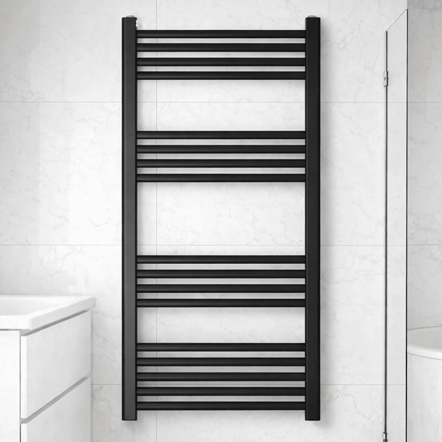 Yarnfield Straight Heated Heated Towel Rail Radiator, 600mm - Choice of Size and Colour - Image 5