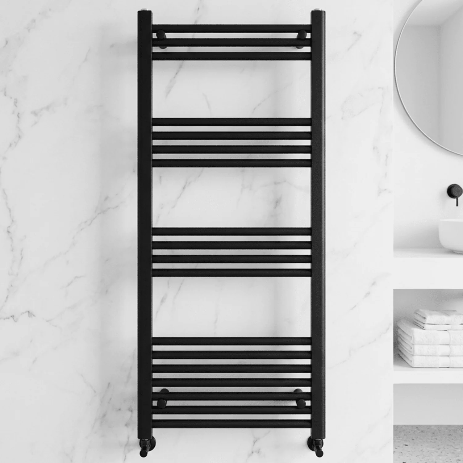 Yarnfield Straight Heated Heated Towel Rail Radiator, 600mm - Choice of Size and Colour - Image 7