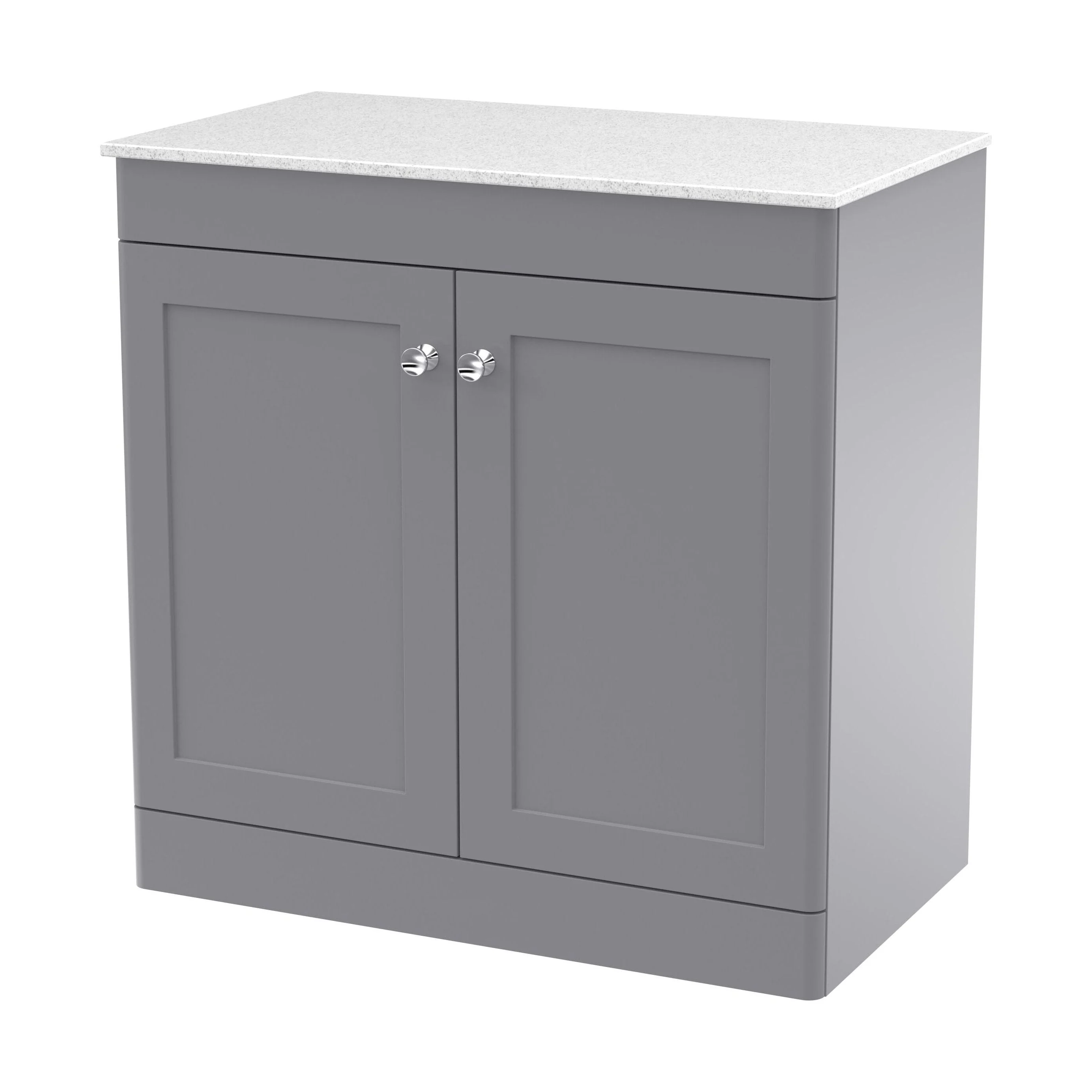 Swynnerton Traditional 2 Door Floor Standing Vanity Unit with Marble Top, 800mm