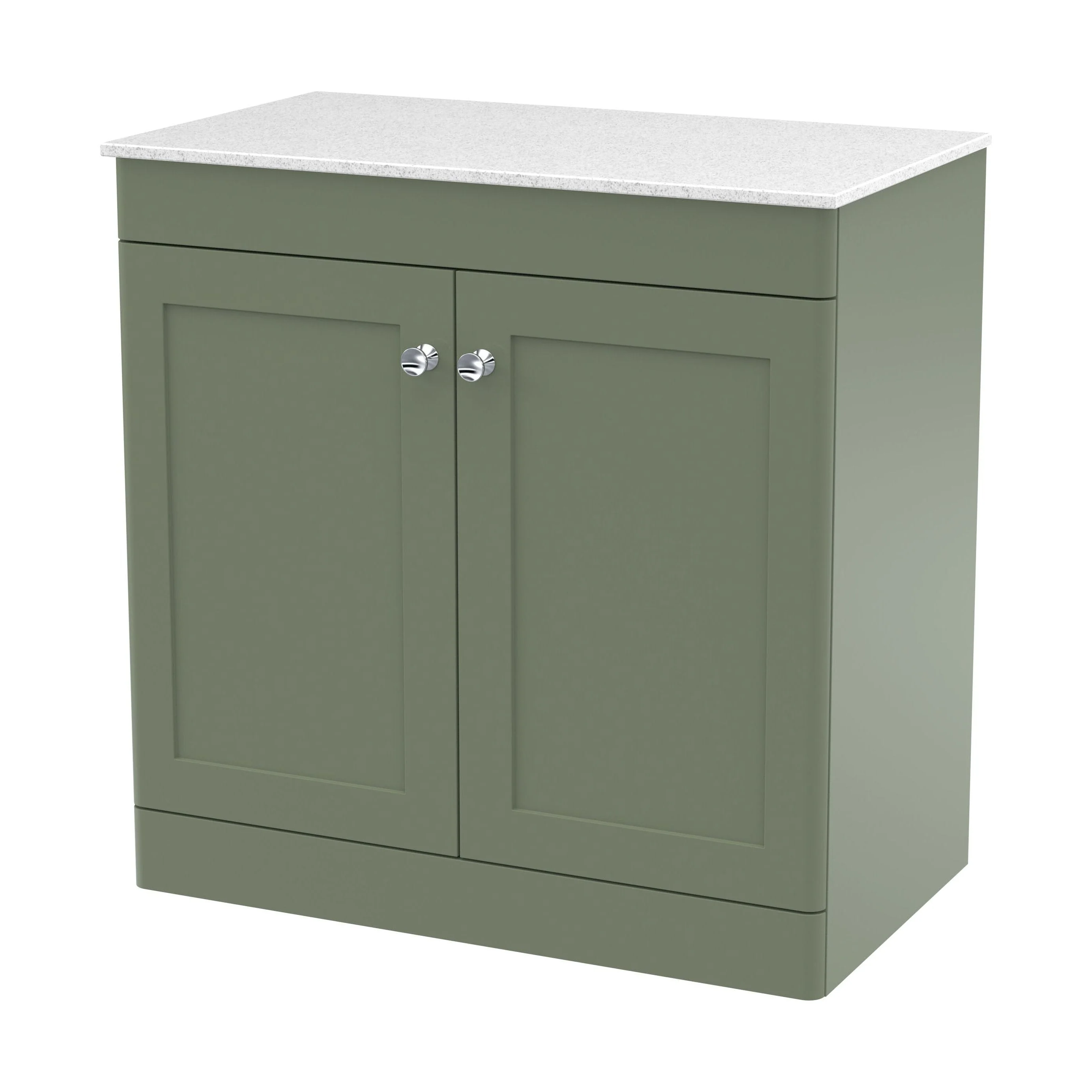 Swynnerton Traditional 2 Door Floor Standing Vanity Unit with Marble Top, 800mm