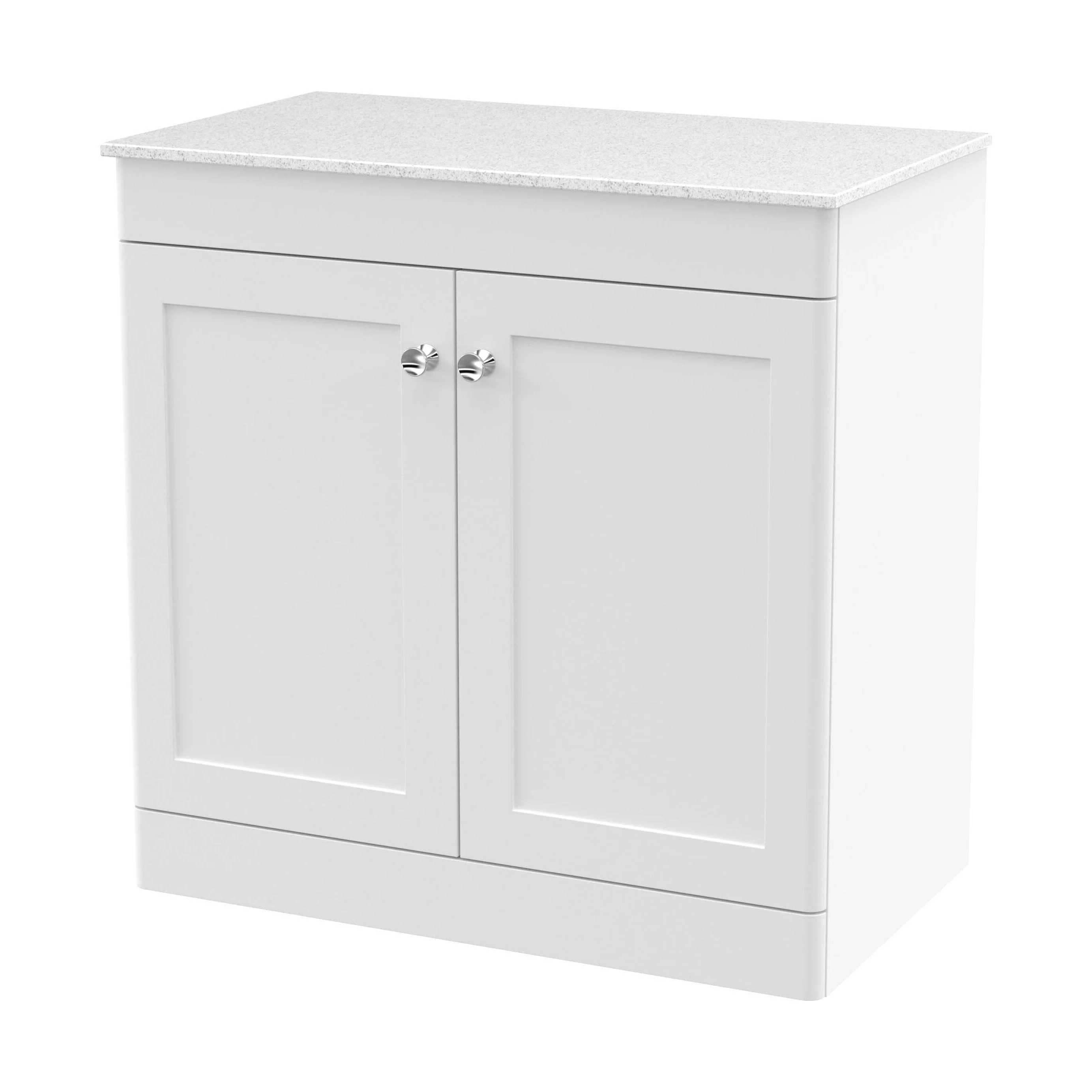 Swynnerton Traditional 2 Door Floor Standing Vanity Unit with Marble Top, 810mm