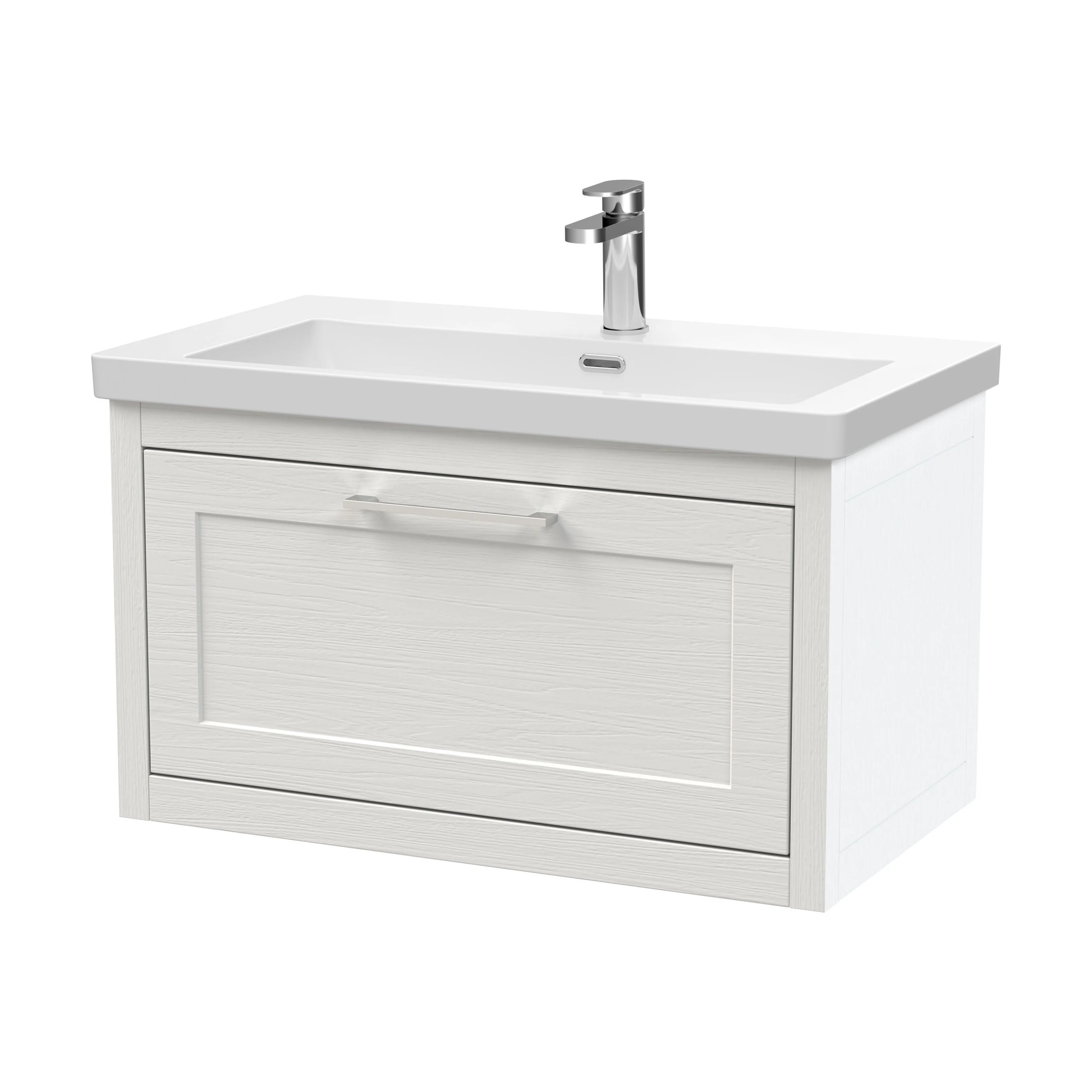 Blithbury Traditional Bathroom Wall Hung Vanity with Modern Fireclay Basin Unit - Choice of Size, Colour and Basin Type - Image 59