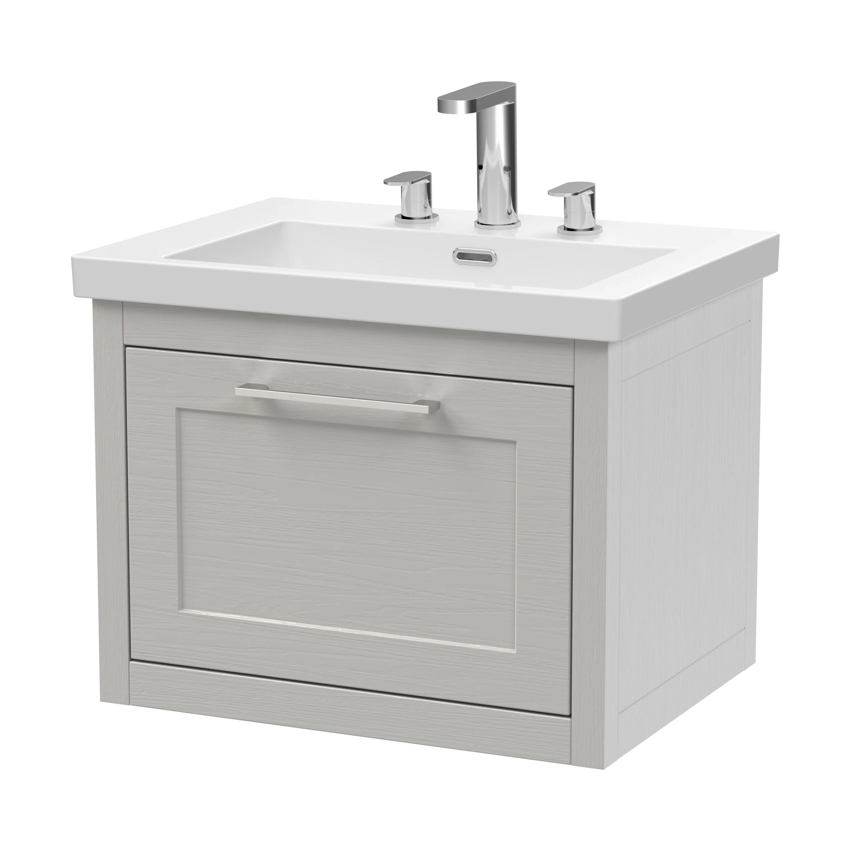 Blithbury Traditional Bathroom Wall Hung Vanity with Modern Fireclay Basin Unit - Choice of Size, Colour and Basin Type - Image 63