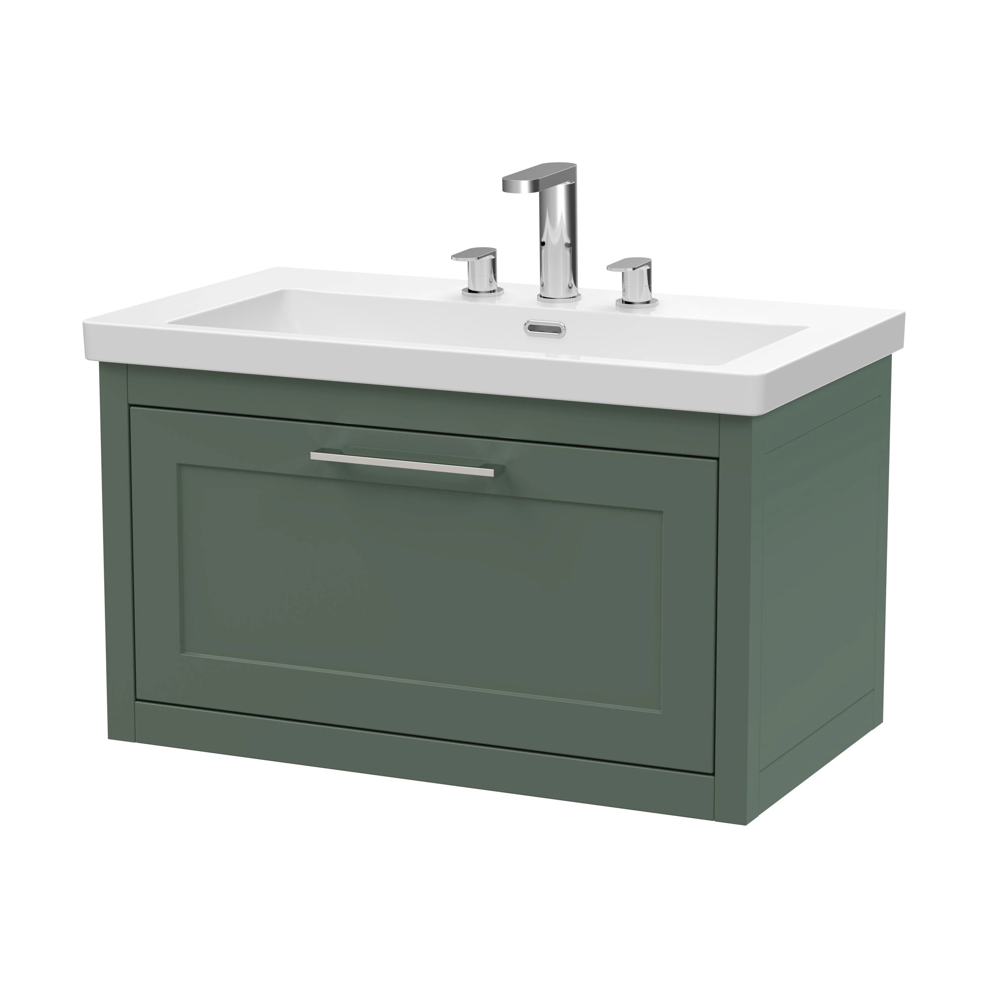 Blithbury Traditional Bathroom Wall Hung Vanity with Modern Fireclay Basin Unit - Choice of Size, Colour and Basin Type - Image 72